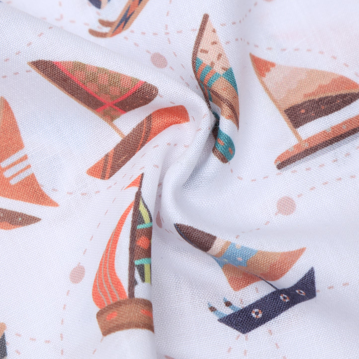 White Rayon Digital Printed Shirt for Boys