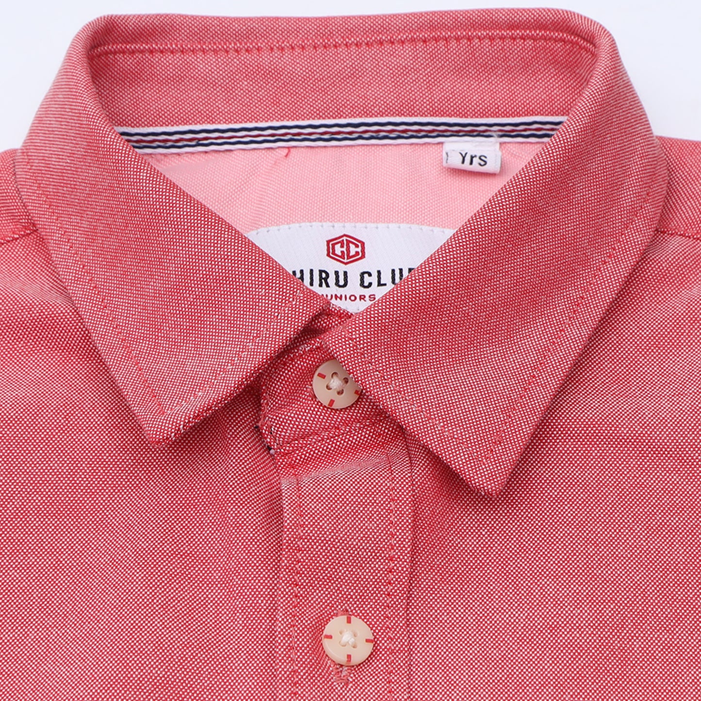 Red Oxford Solid Shirt for Boys