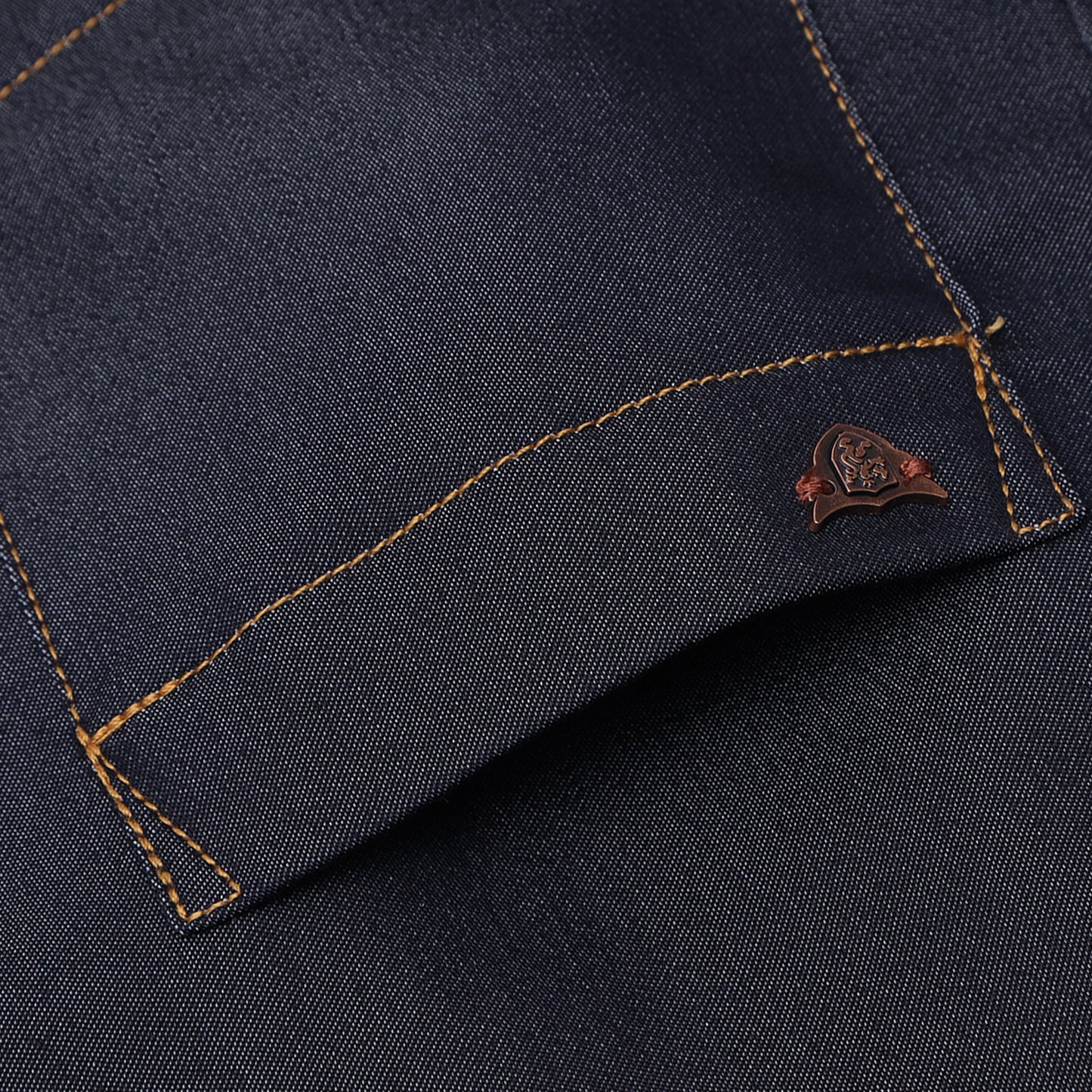 Grey Denim Lycra Solid Shirt for Boys