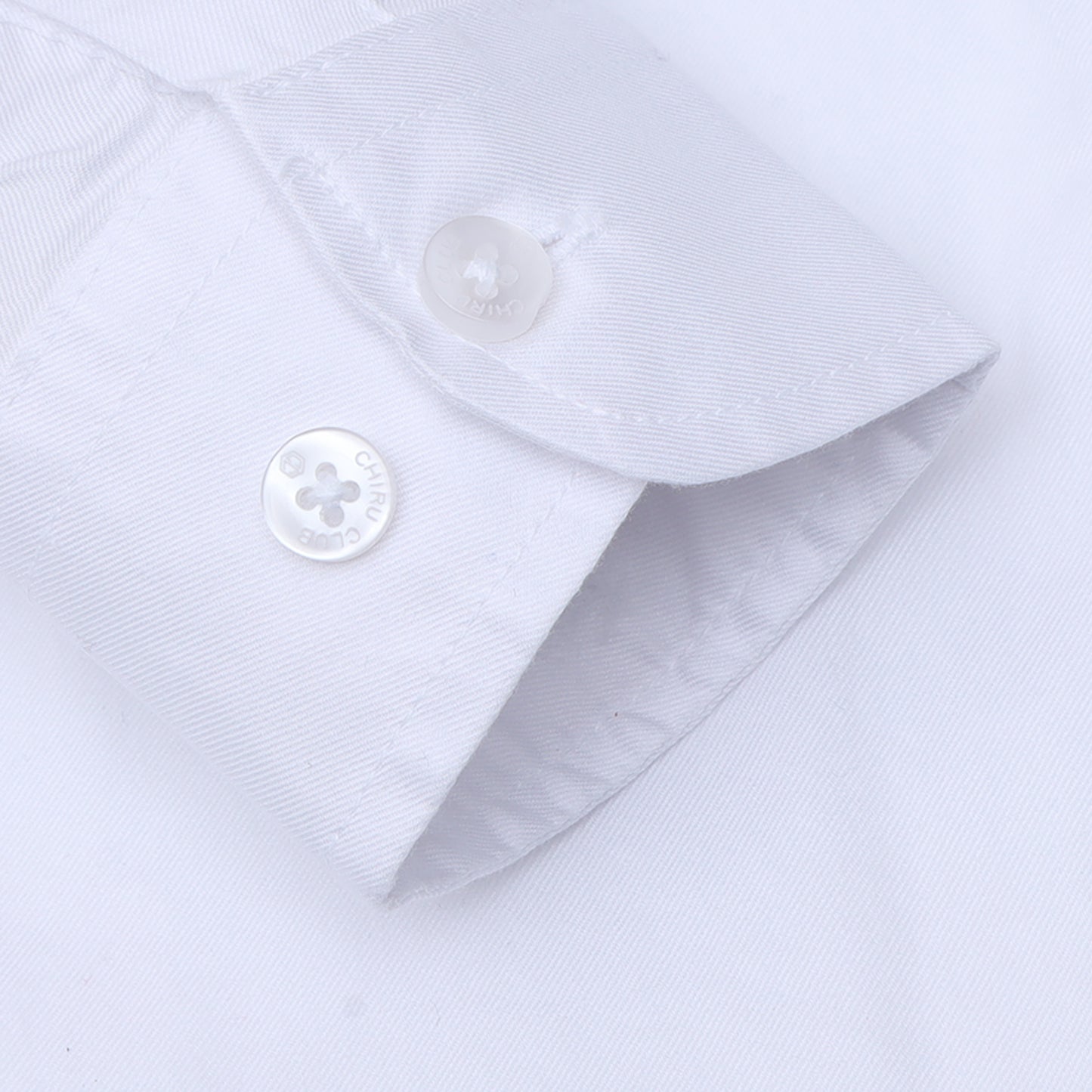 Pearl White Supima Cotton Solid Shirt for Boys