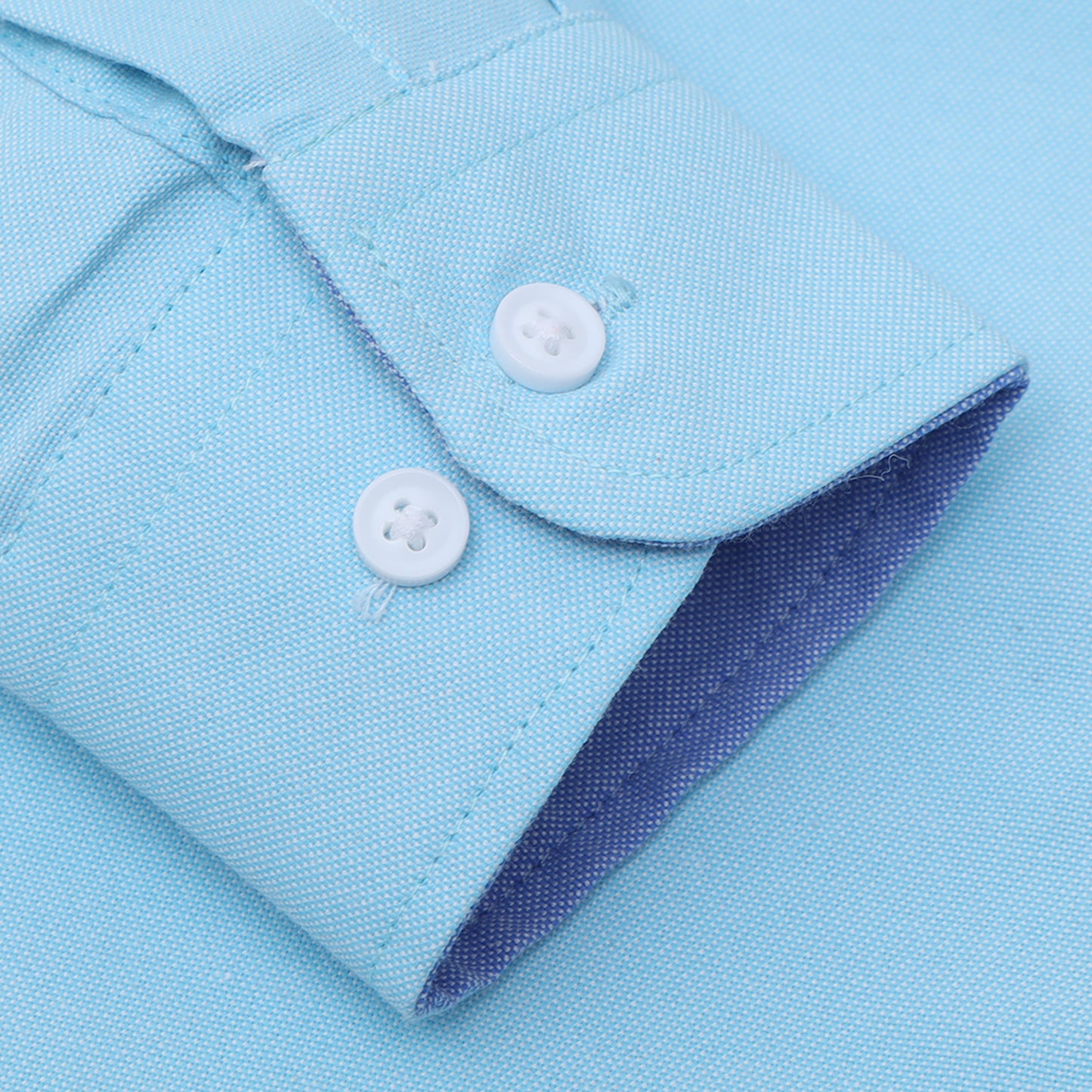 Aqua Blue Oxford Solid Shirt for Boys