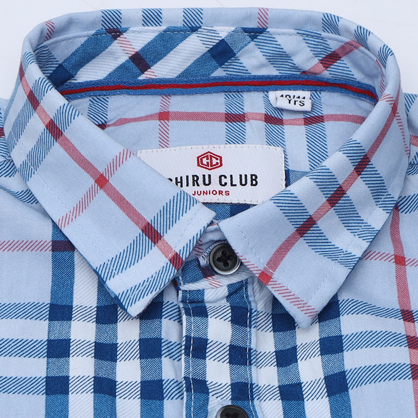 Powder Blue Laffer Checks Shirt for Boys