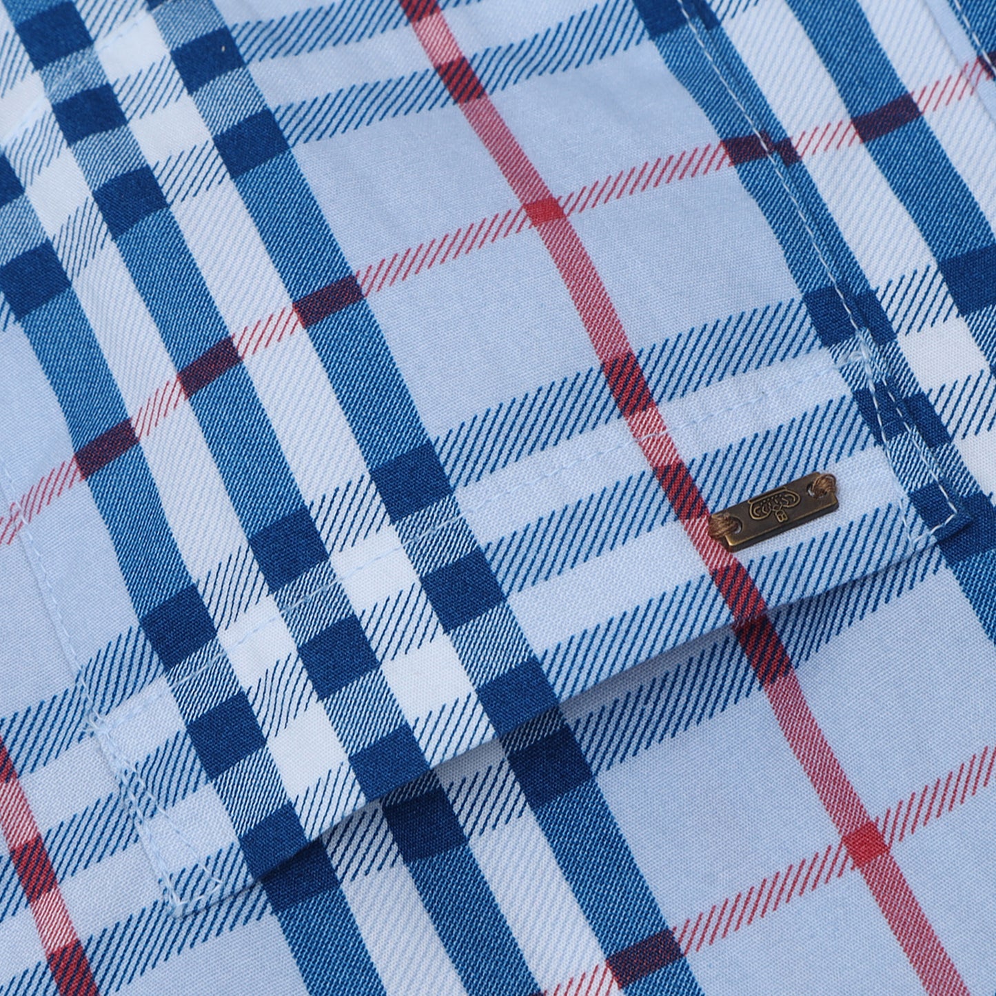 Powder Blue Laffer Checks Shirt for Boys