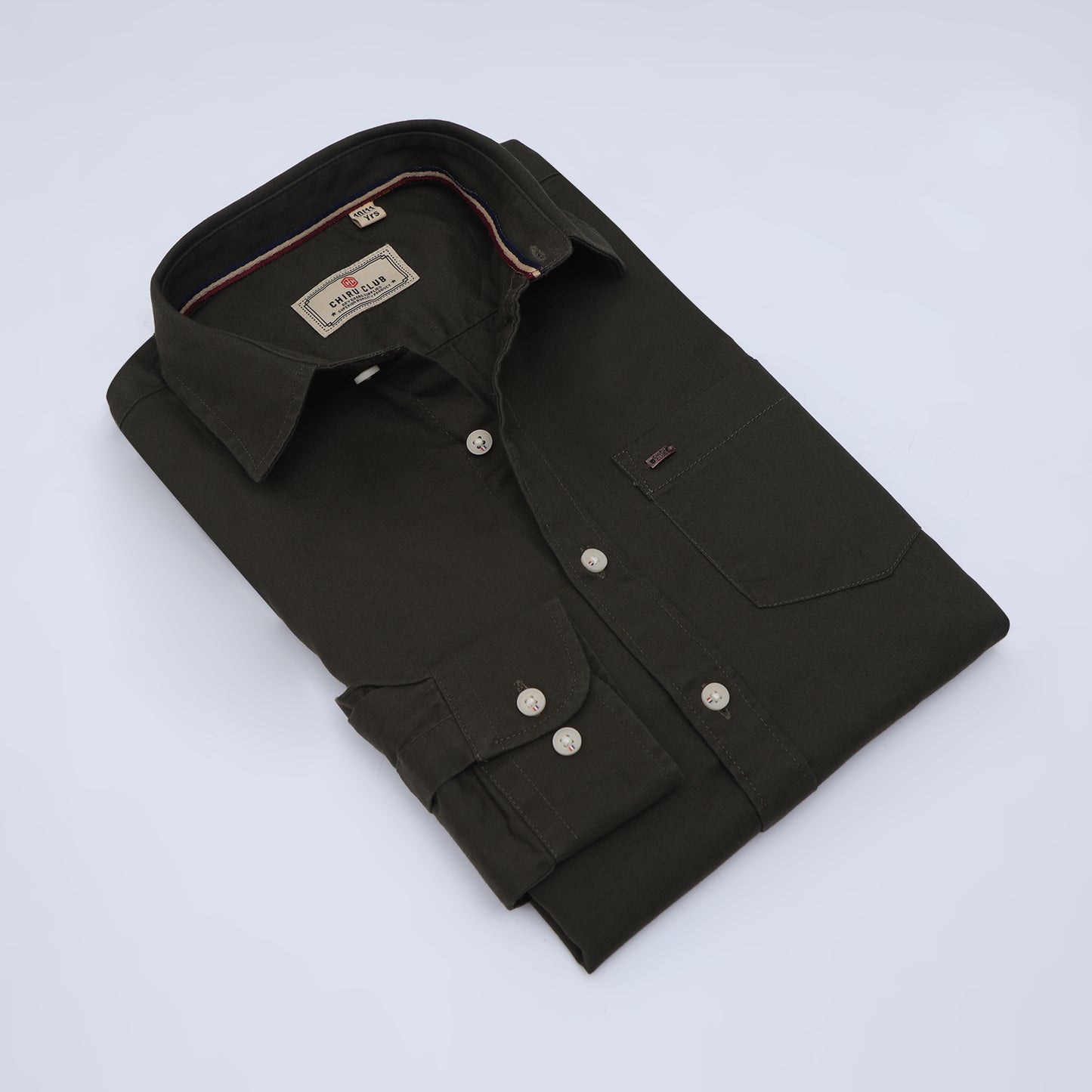 Black Denim Lycra Solid Shirt for Boys