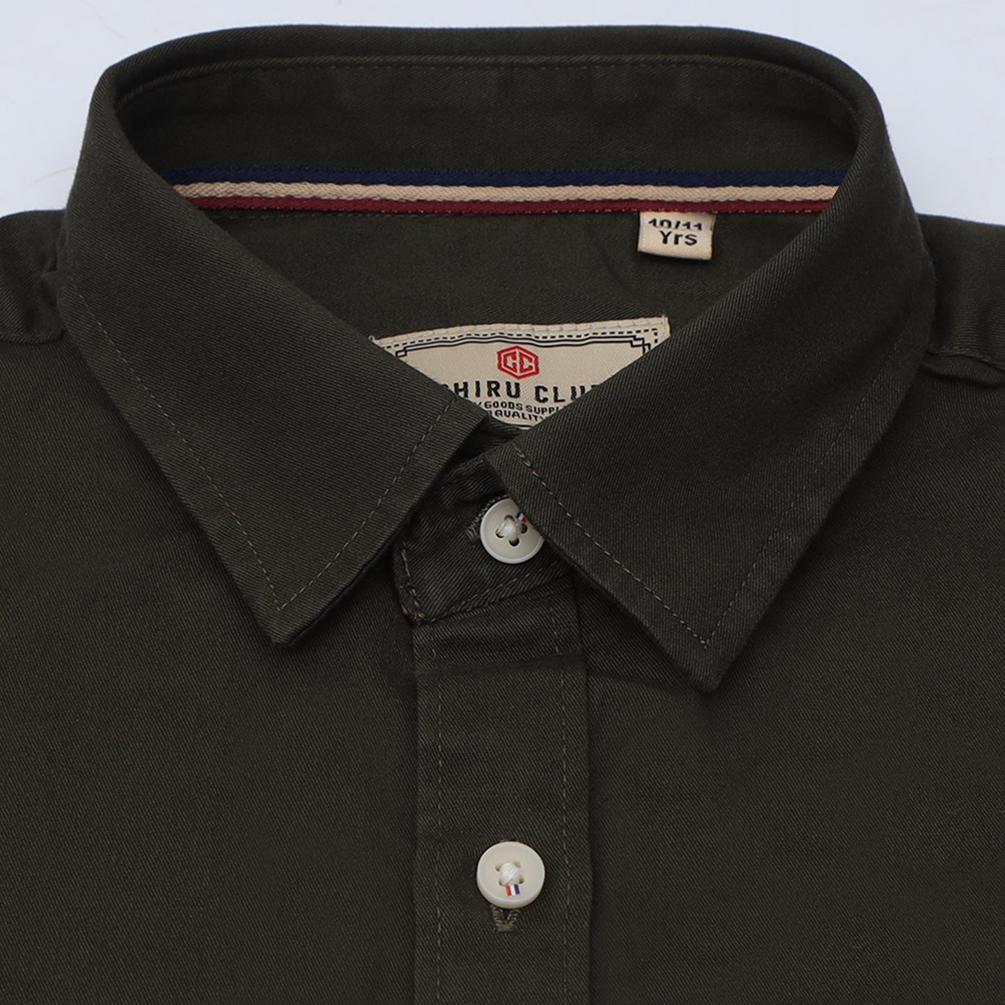 Black Denim Lycra Solid Shirt for Boys