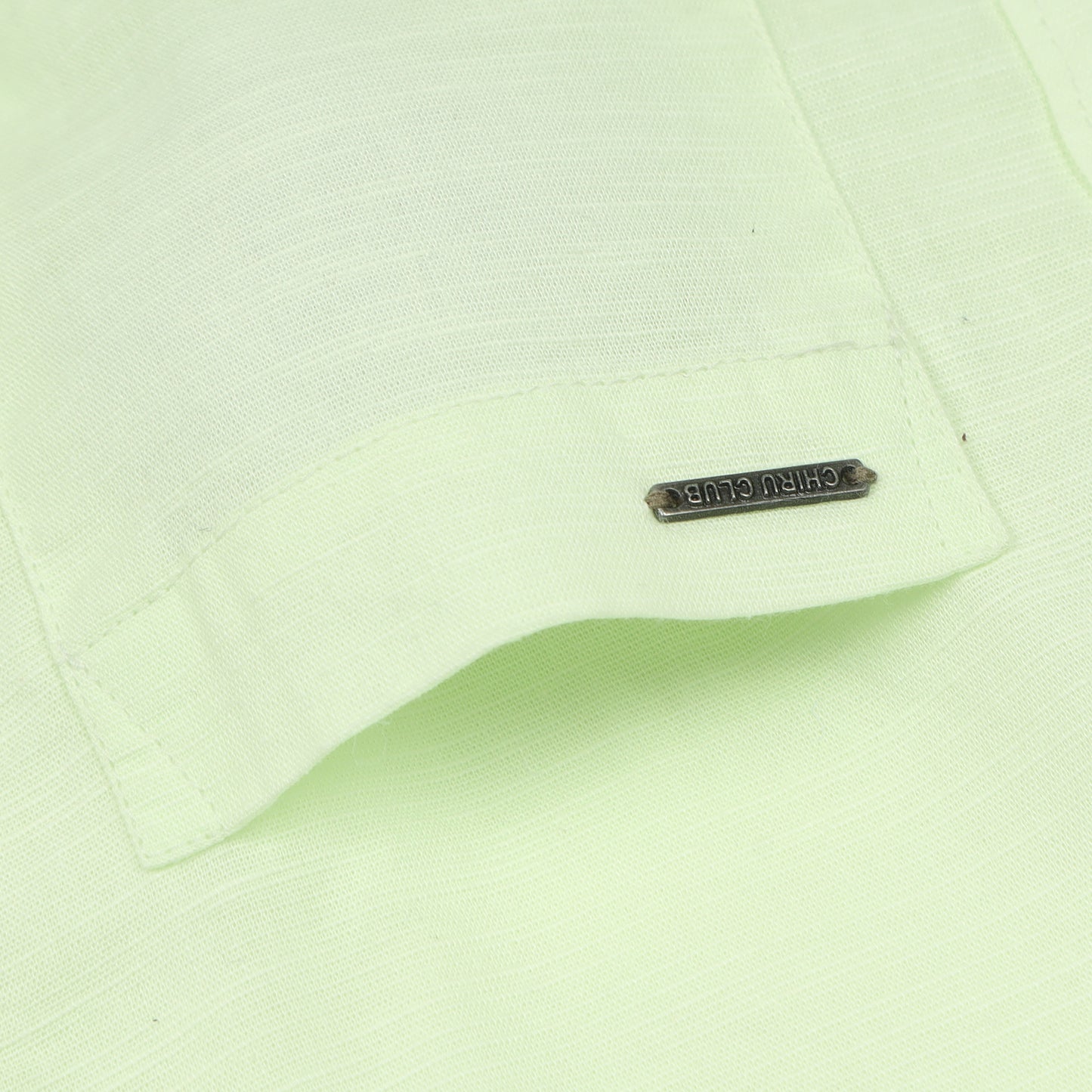 Pista Green Cotton Linen Solid Shirt For Boys