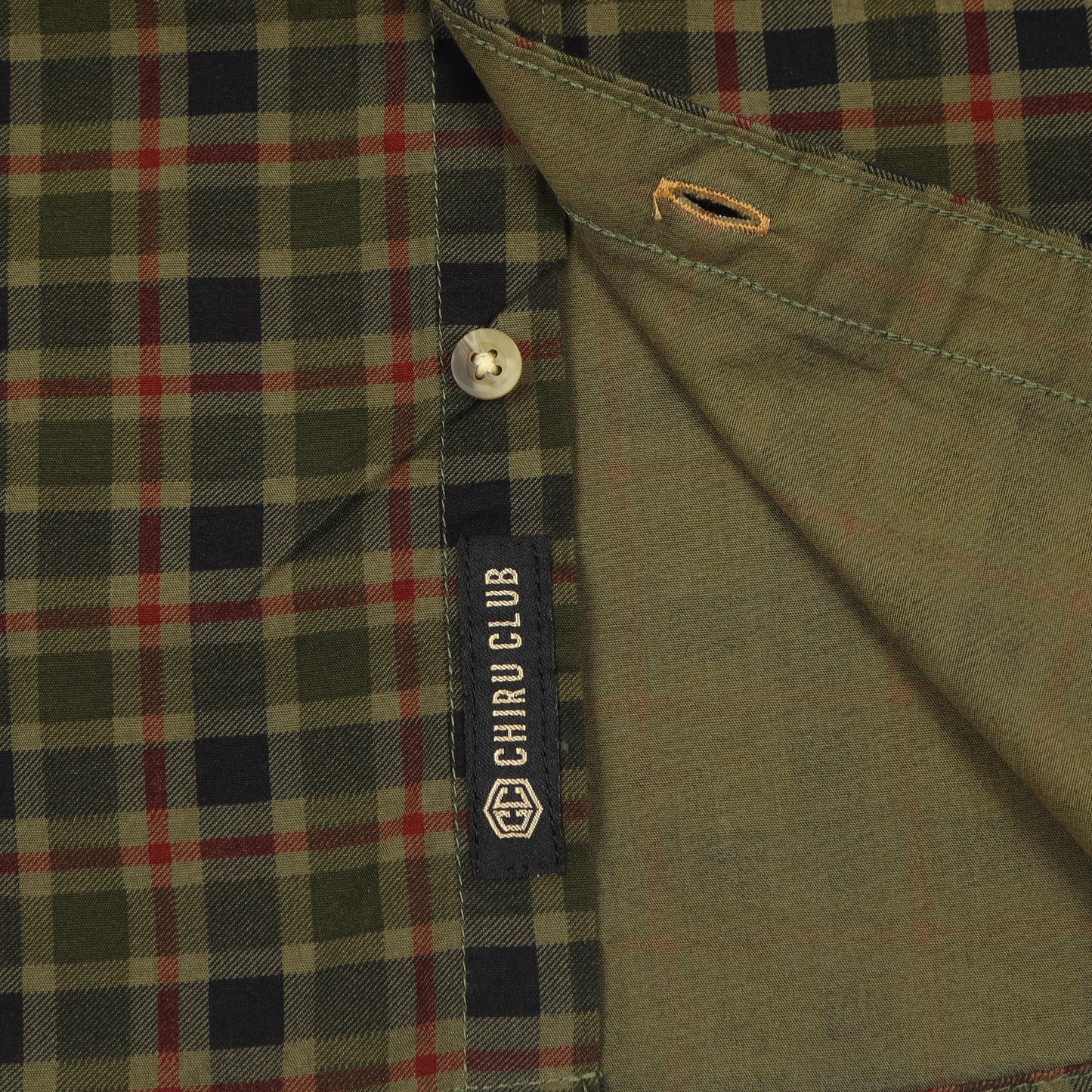 Olive Laffer Checks Shirt For Boys
