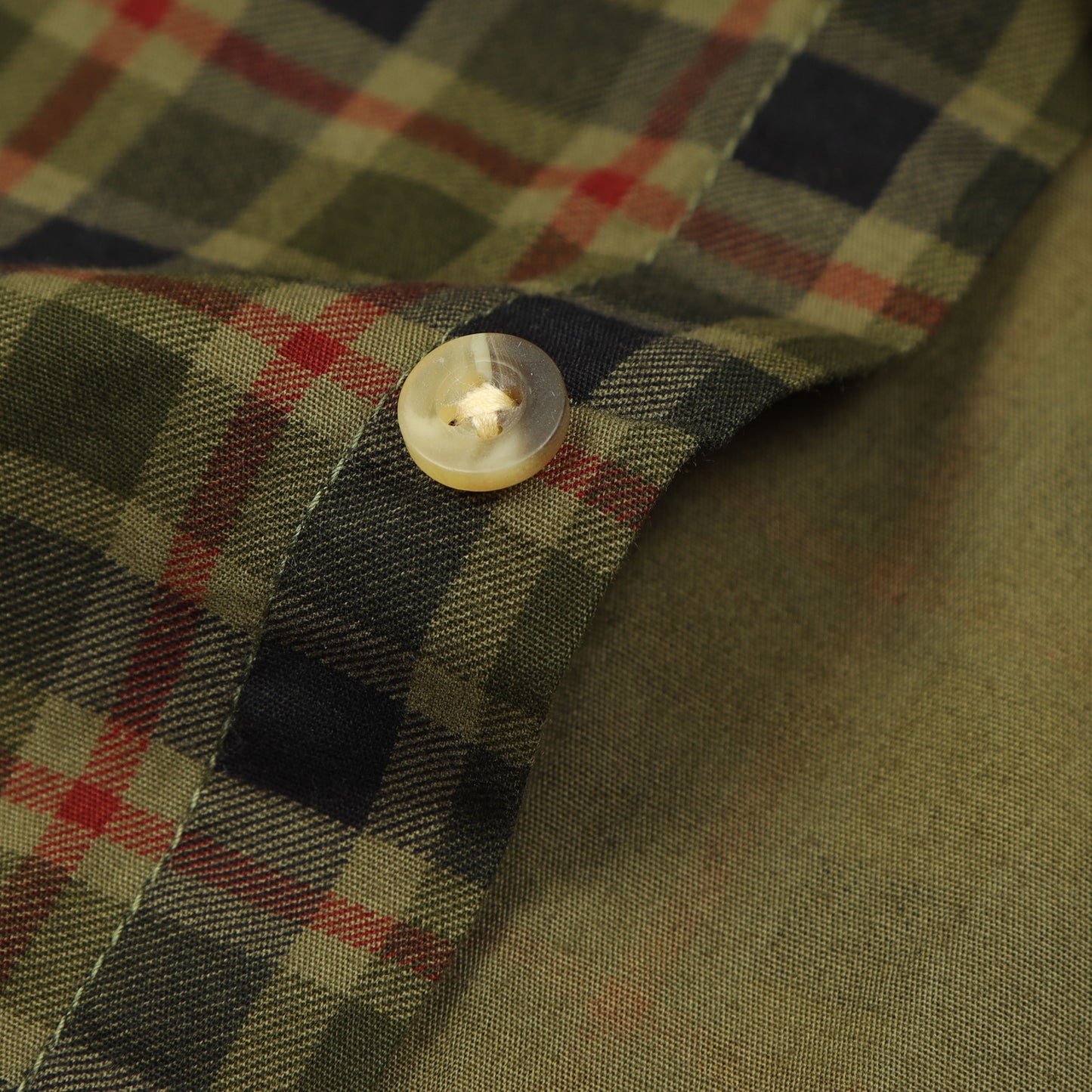 Olive Laffer Checks Shirt For Boys