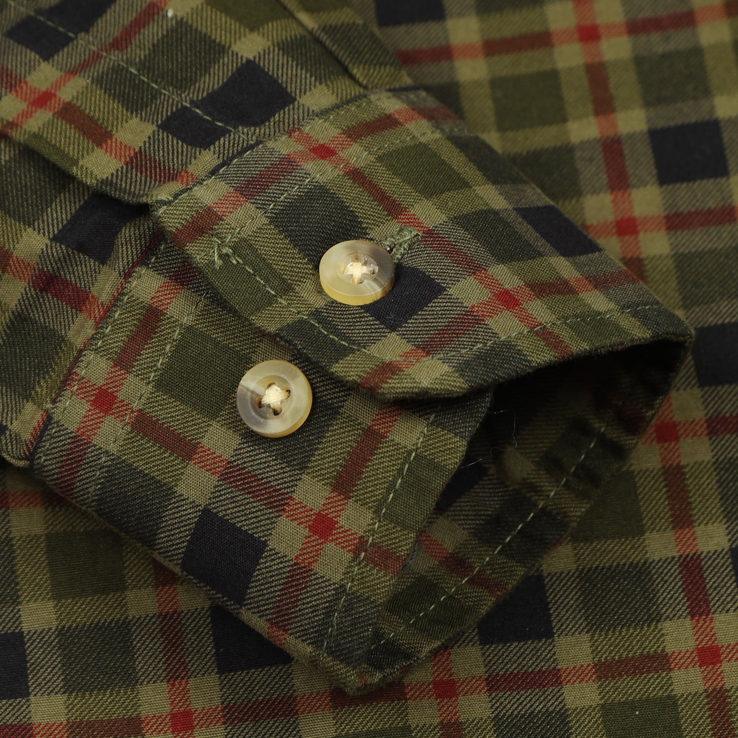 Olive Laffer Checks Shirt For Boys