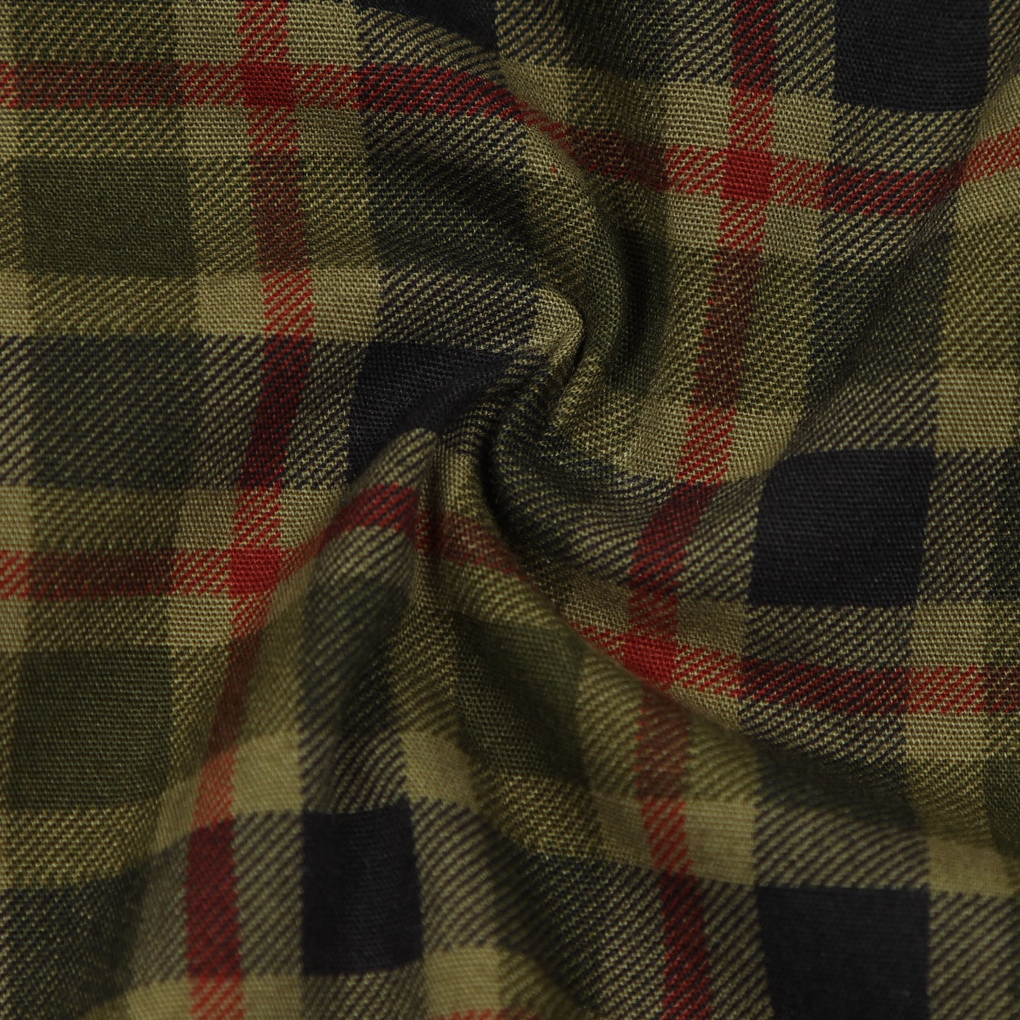 Olive Laffer Checks Shirt For Boys