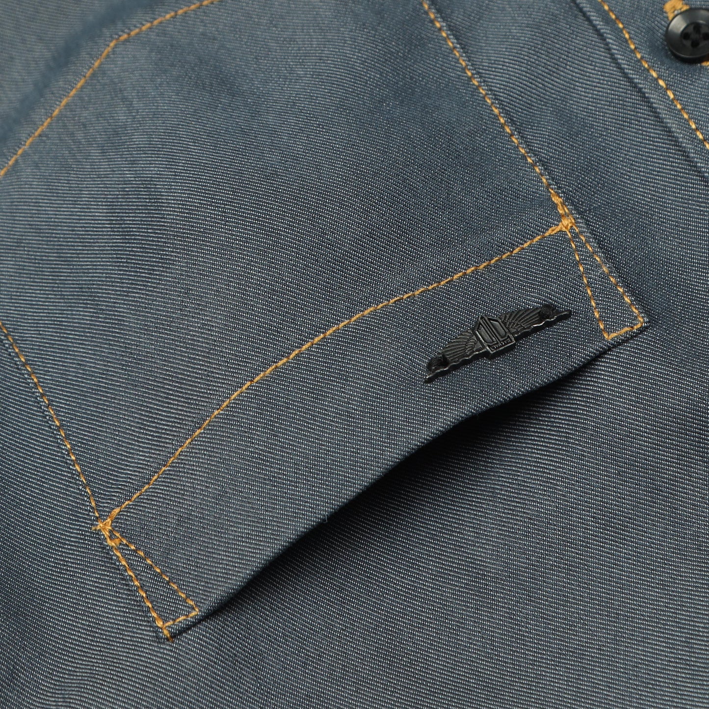 Bluish Grey Denim Lycra Solid Shirt For Boys
