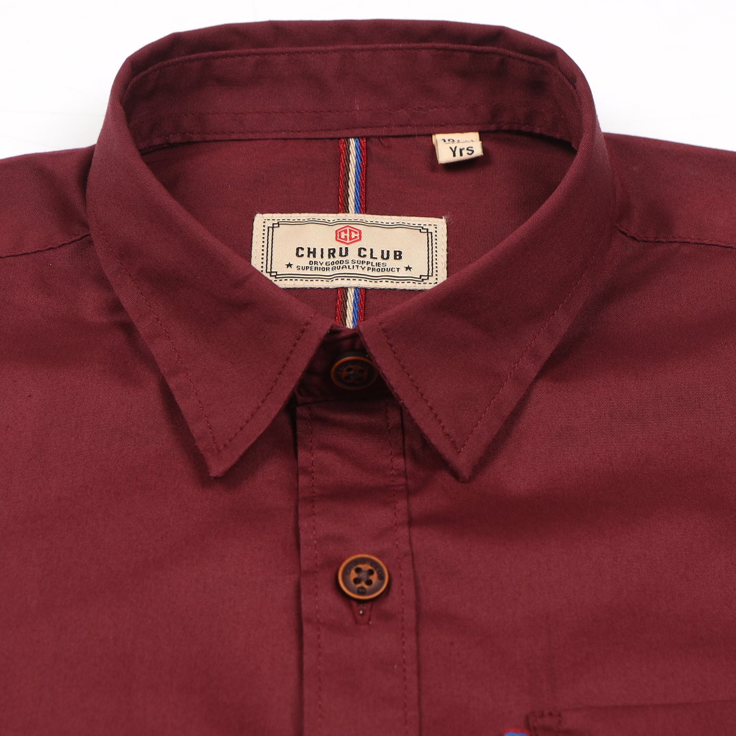 Maroon Solid Shirt For Boys