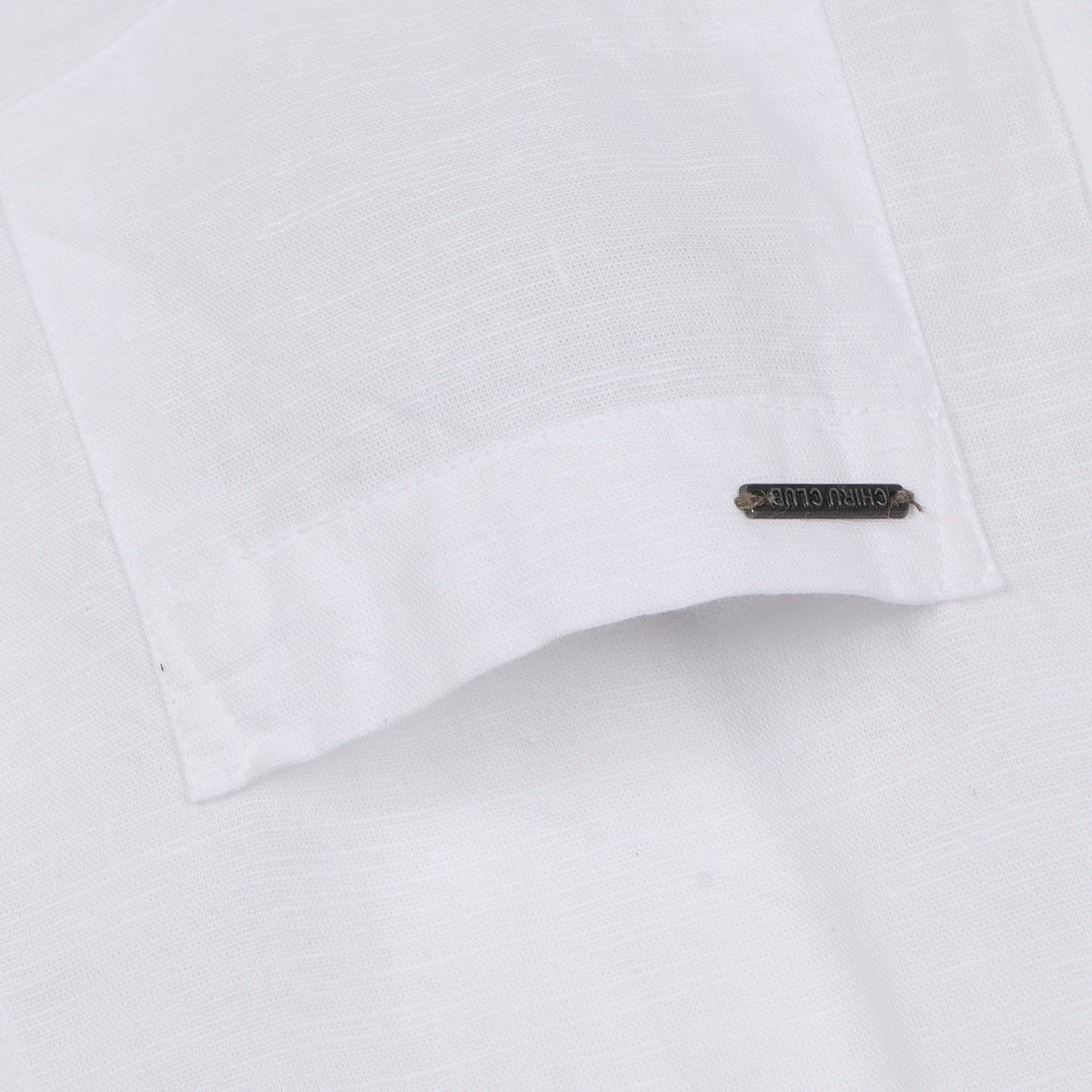 White Cotton Linen Solid Shirt For Boys