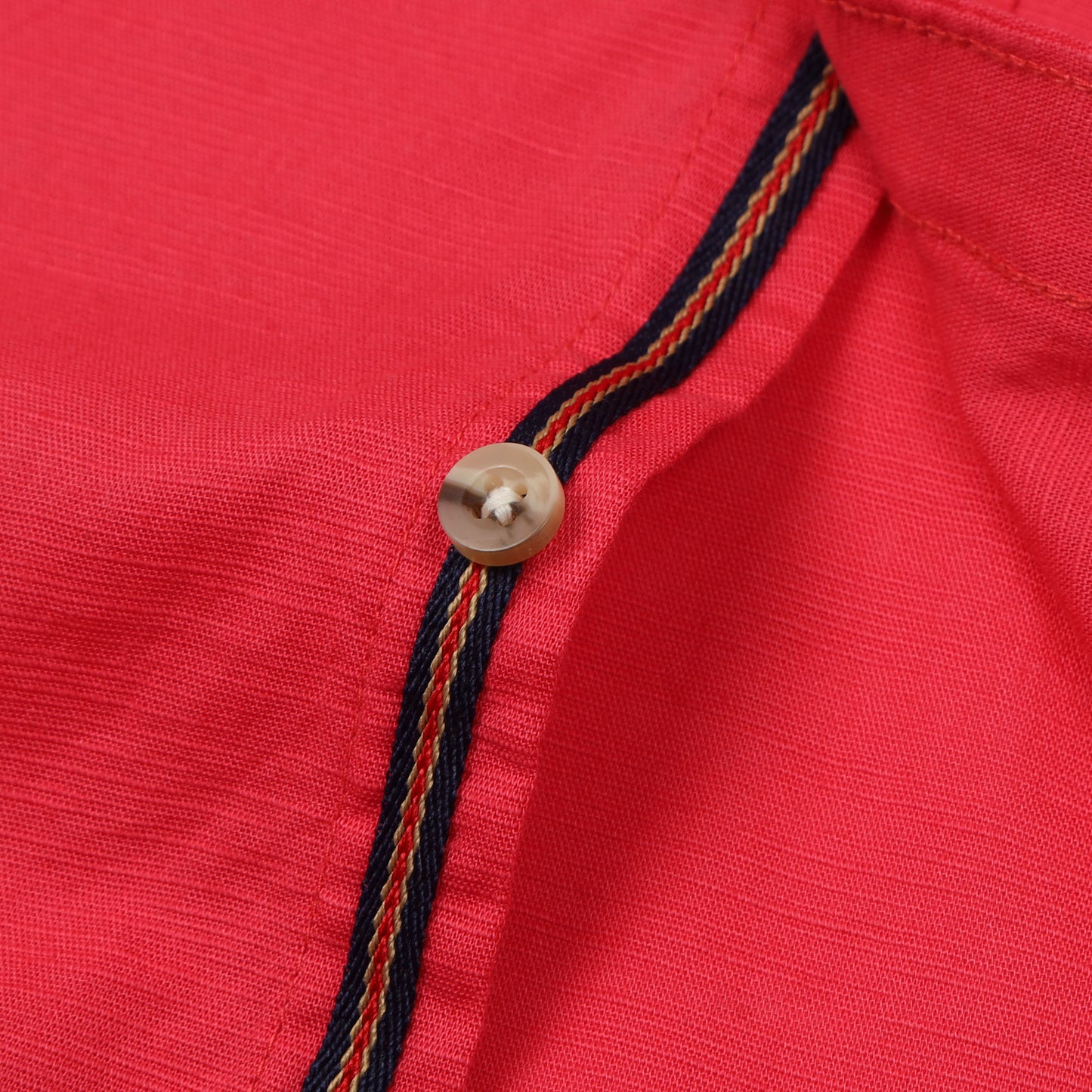 Rani Pink Cotton Linen Shirt For Boys