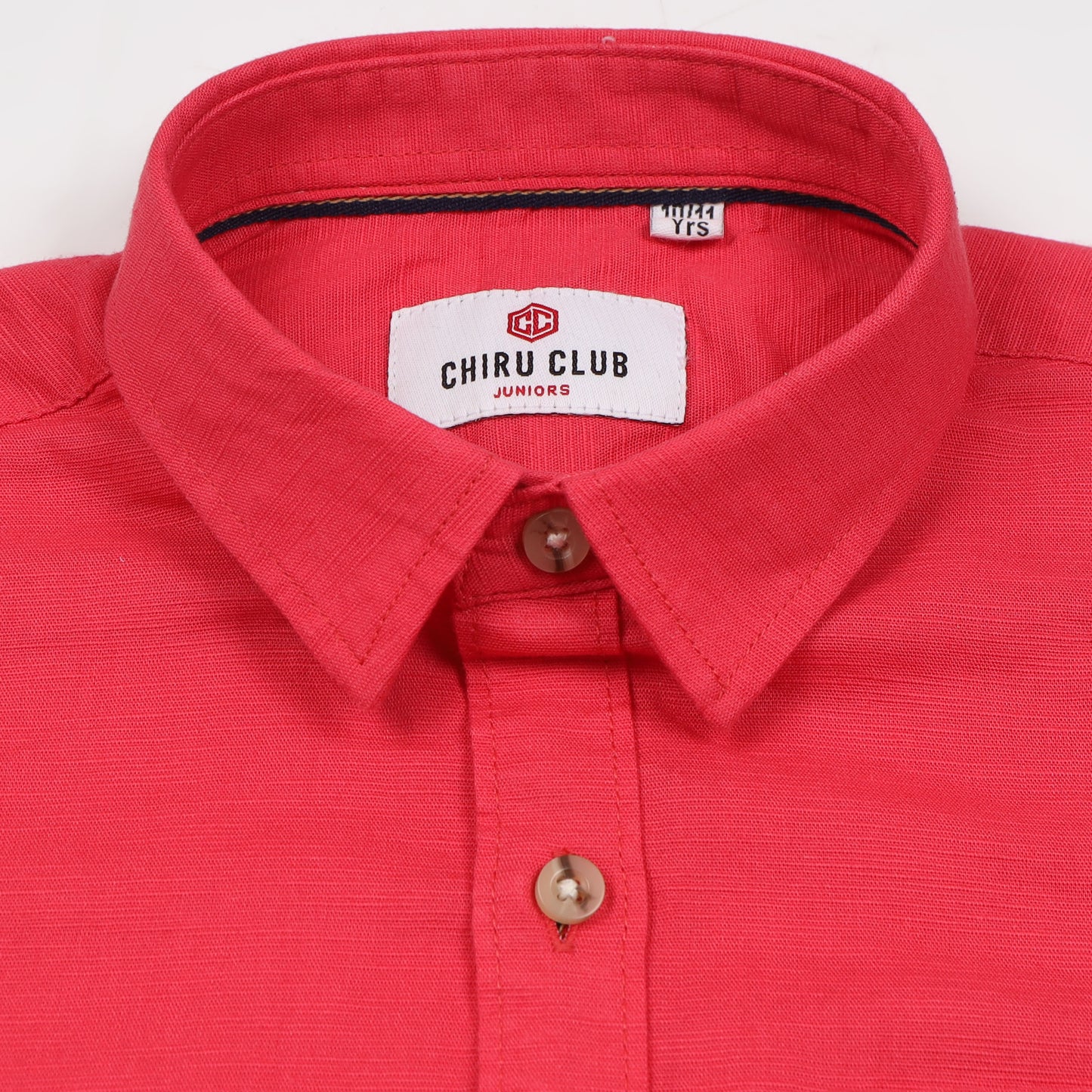 Rani Pink Cotton Linen Shirt For Boys