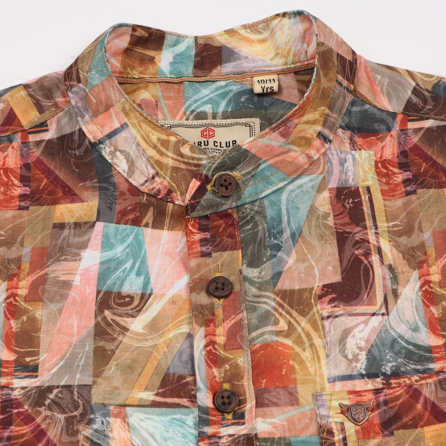Multi Colour Digital Printed Rayon Shirt For Boys