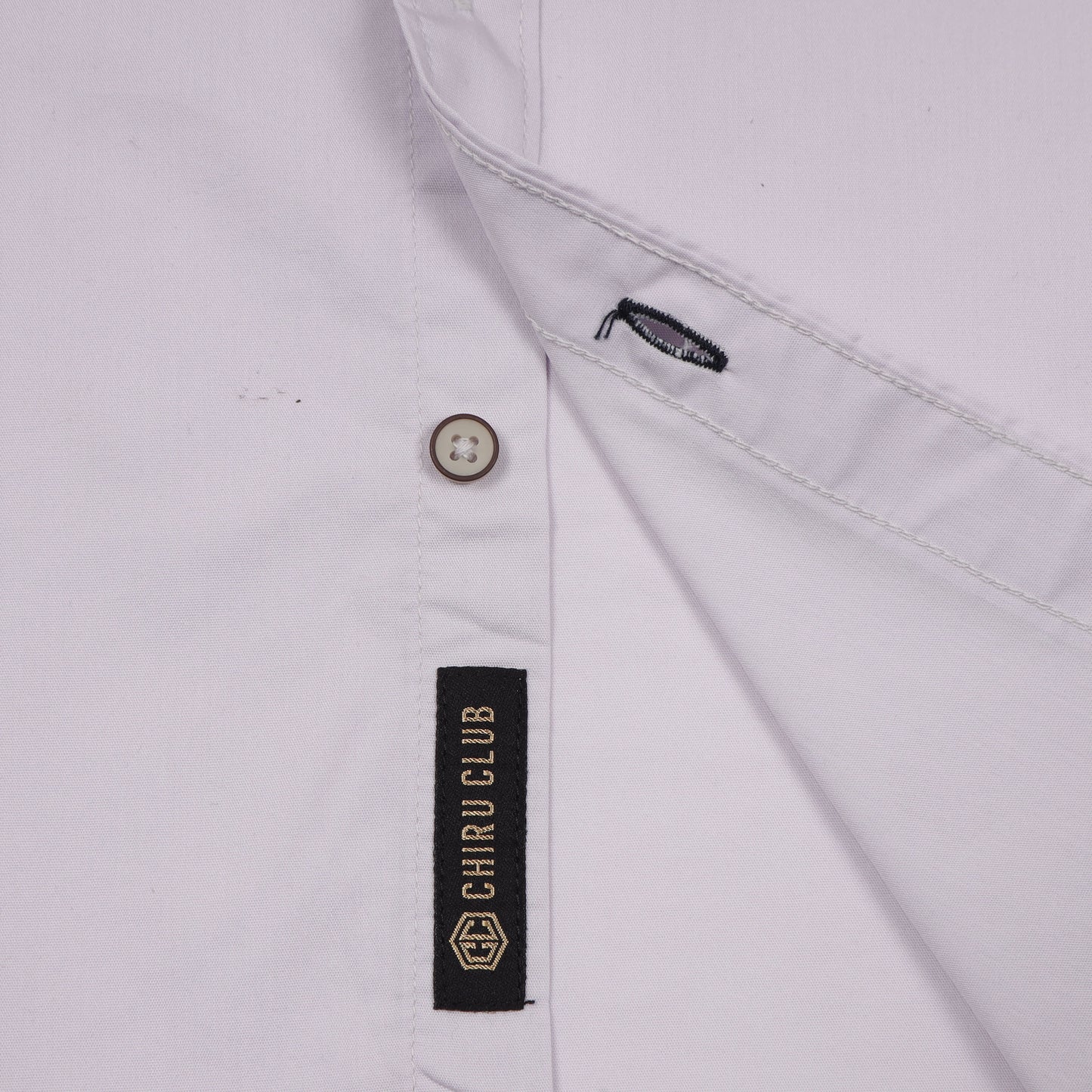 Off White Poplin Lycra Solid Shirt