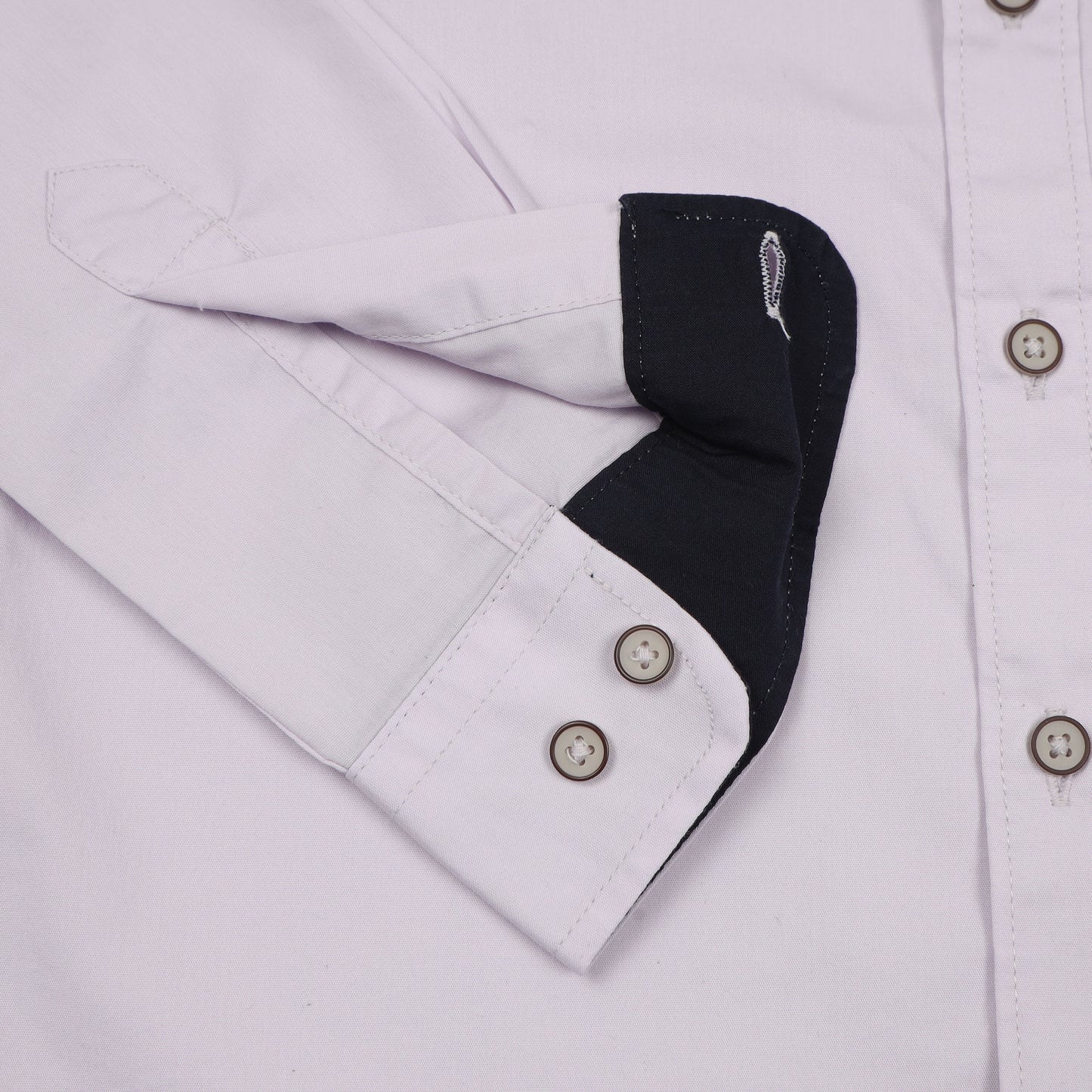 Off White Poplin Lycra Solid Shirt