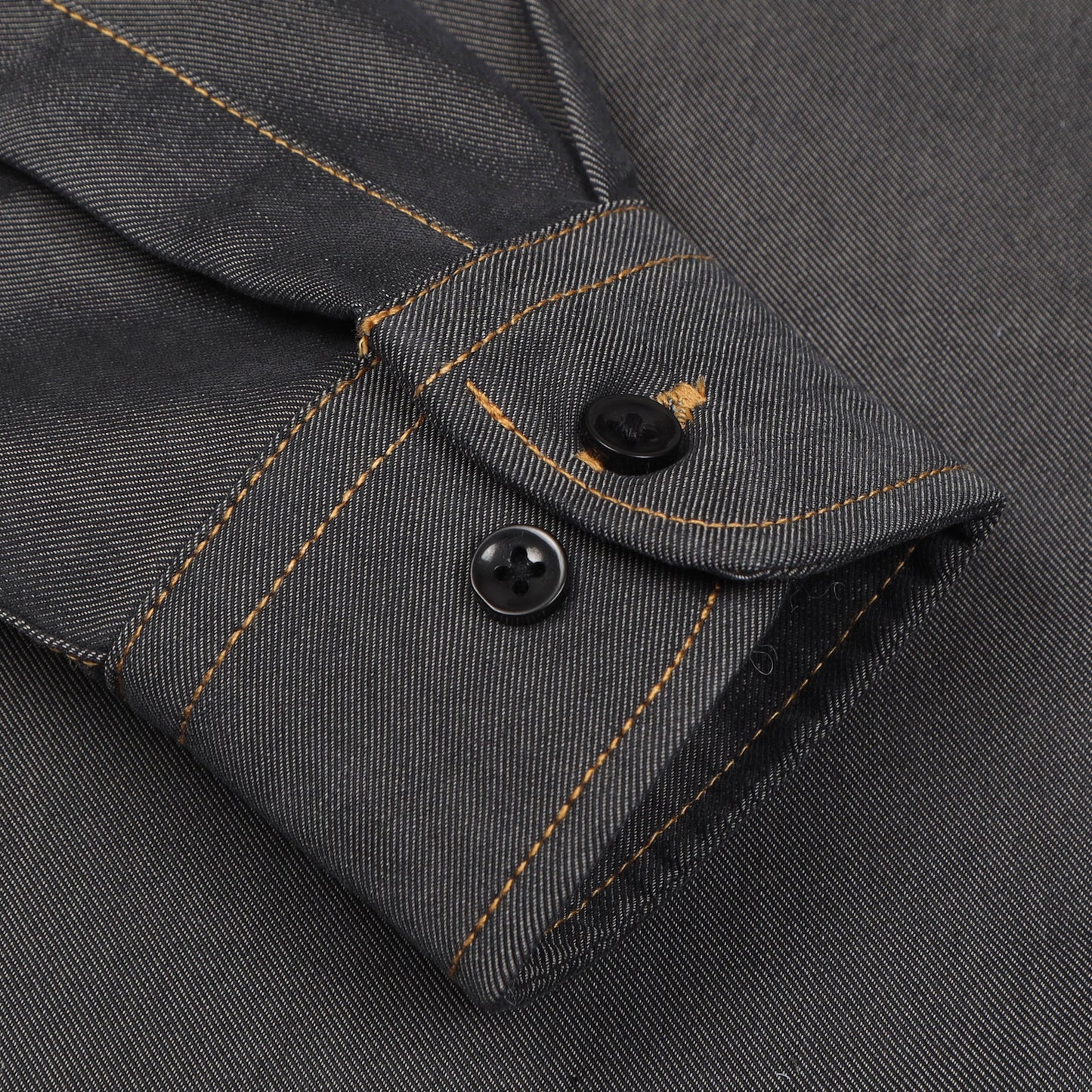 Shine Blue Denim Lycra Shirt For Boys