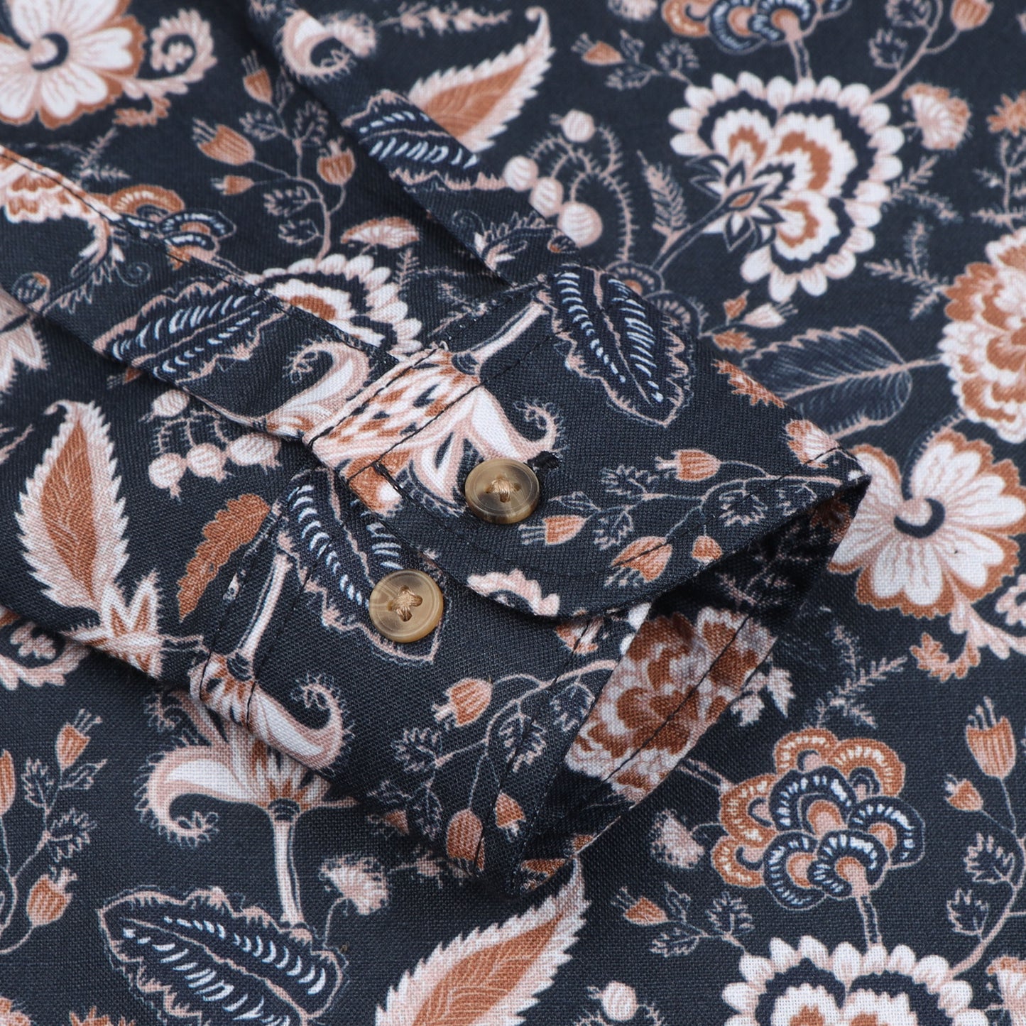 Navy Blue Digital Printed Rayon Shirt For Boys