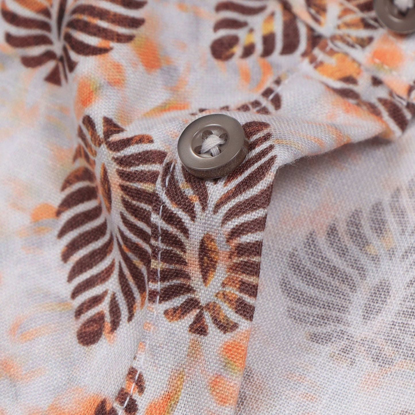 White Brown Rayon Digital Printed Shirt For Boys