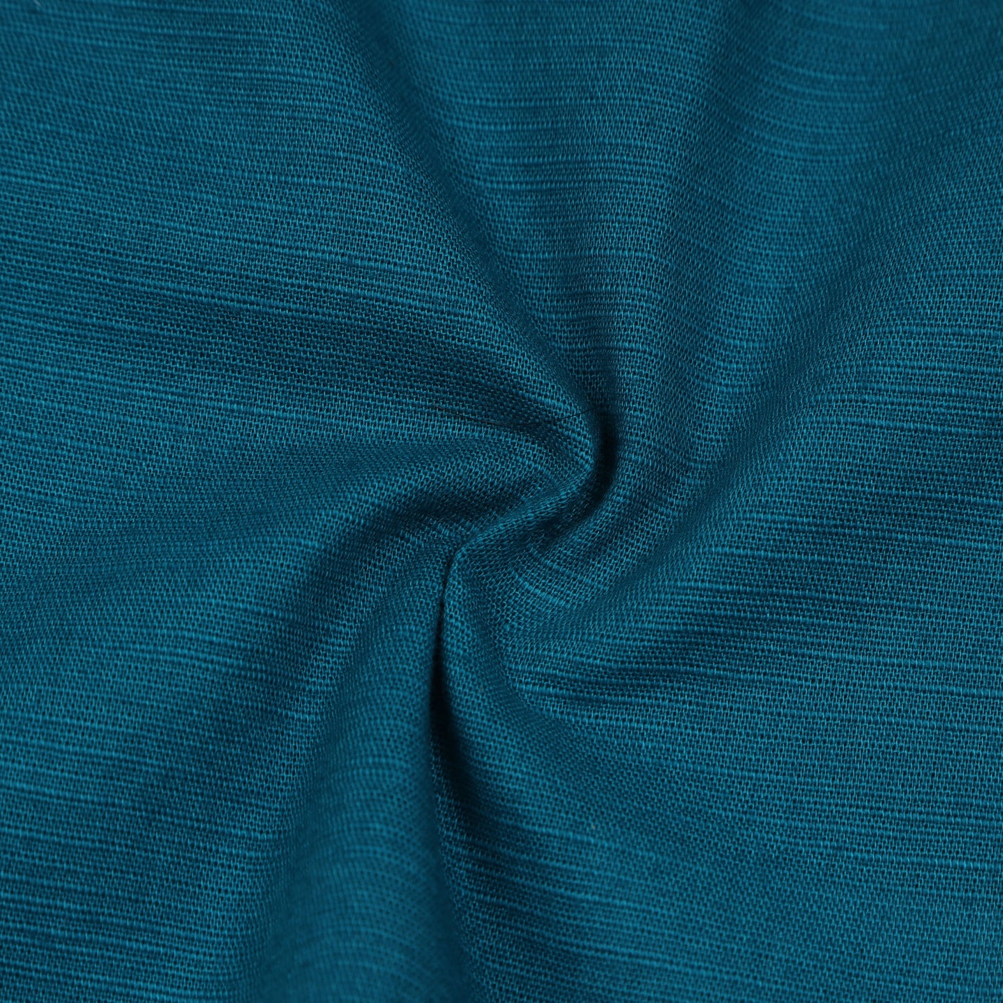 Teal Blue Cotton Linen Solid Shirt For Boys