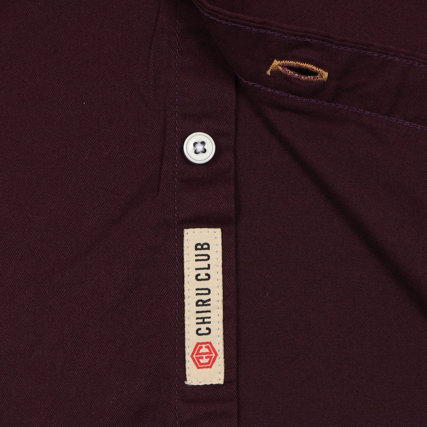 Wine Twill Leather Finish Shirt For Boys