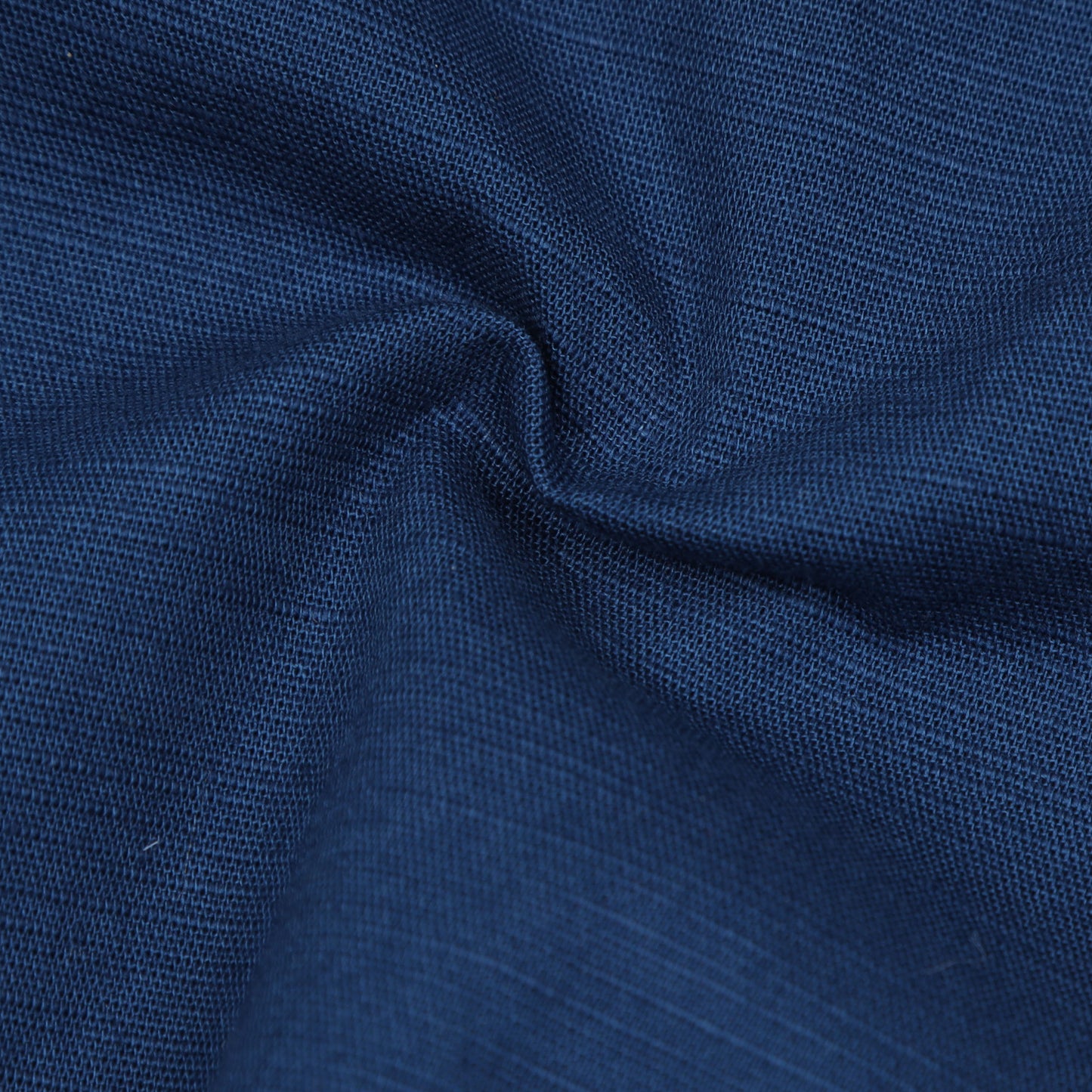 Royal Blue Cotton Linen Solid Shirt For Boys