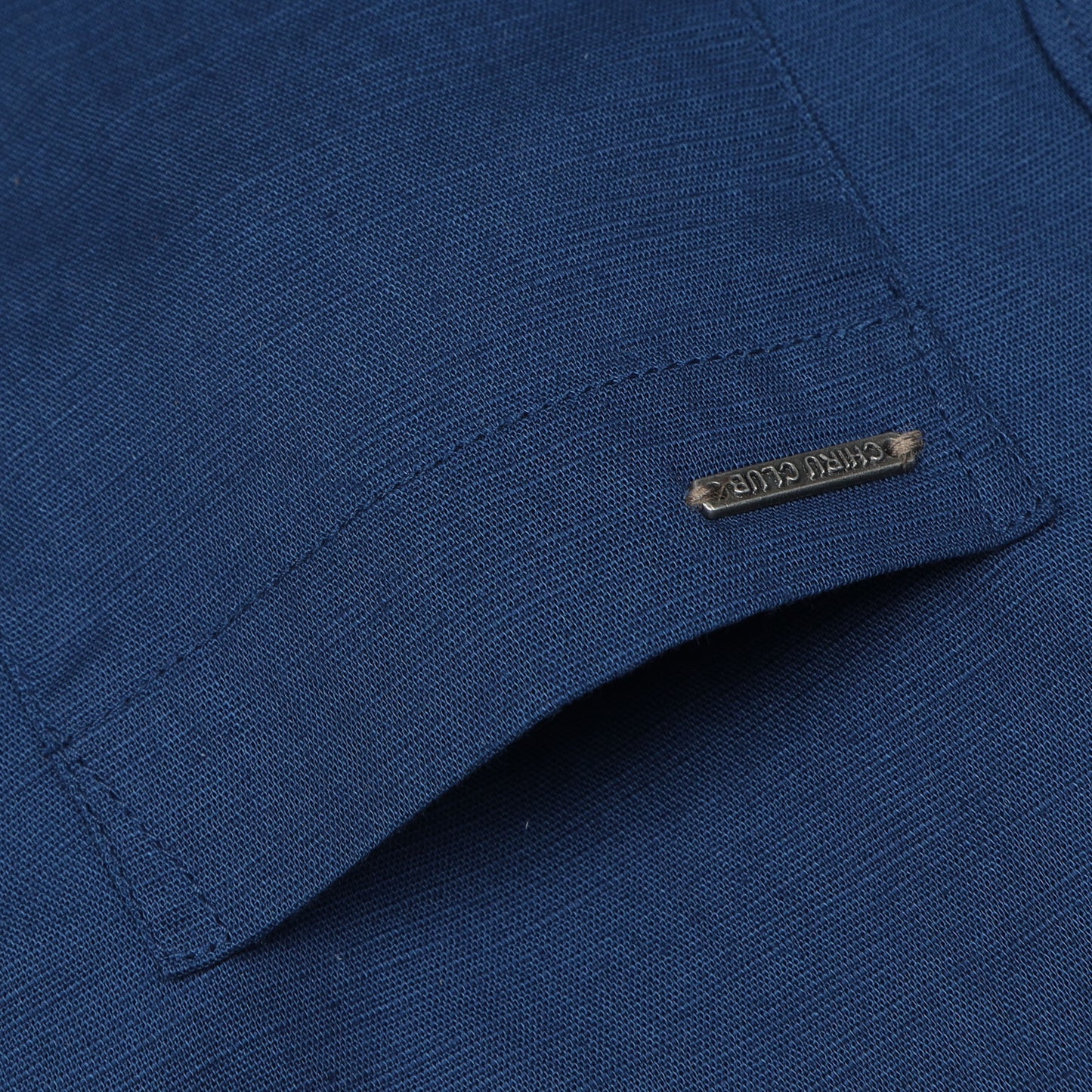 Royal Blue Cotton Linen Solid Shirt For Boys