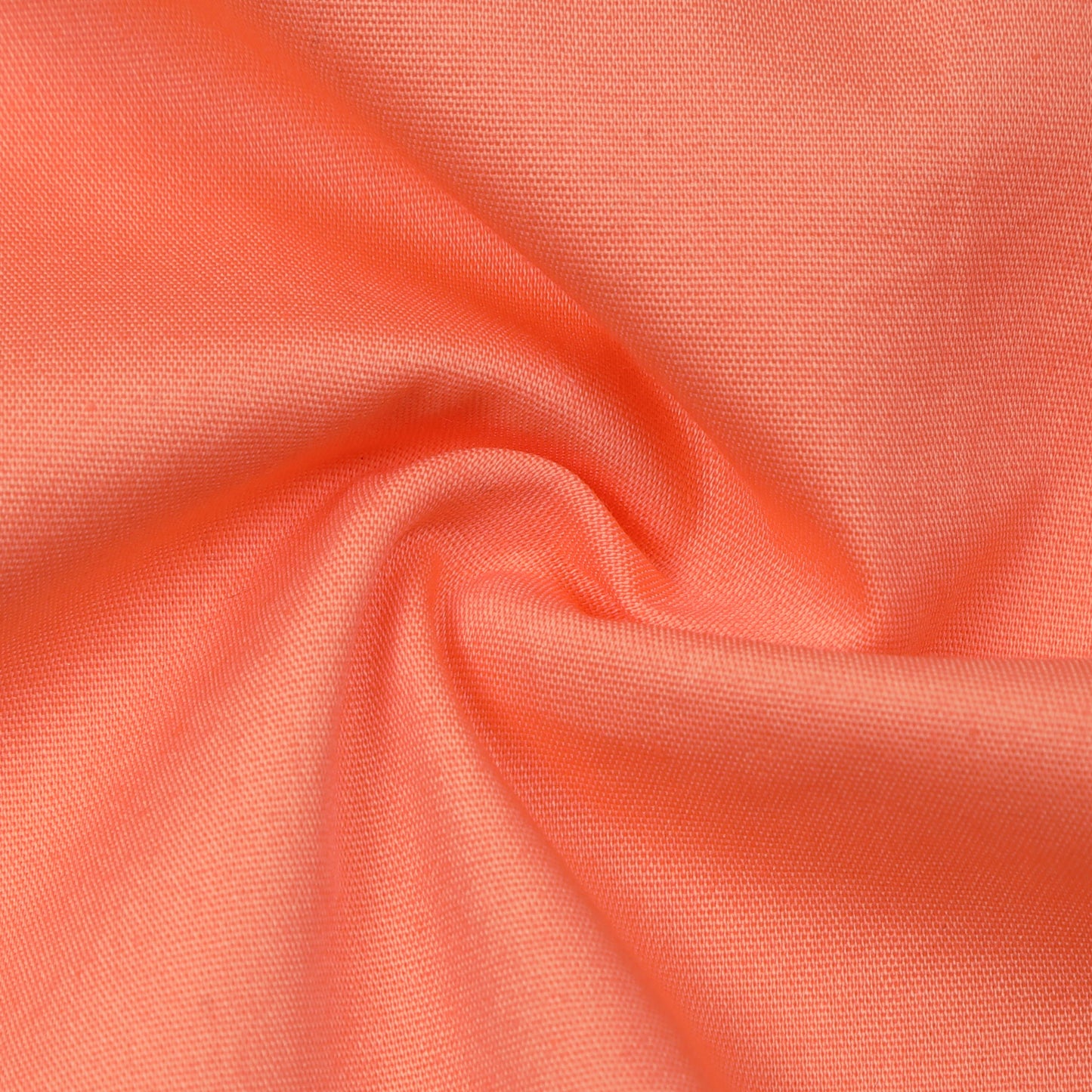 Orange Poplin Lycra Solid Shirt For Boys