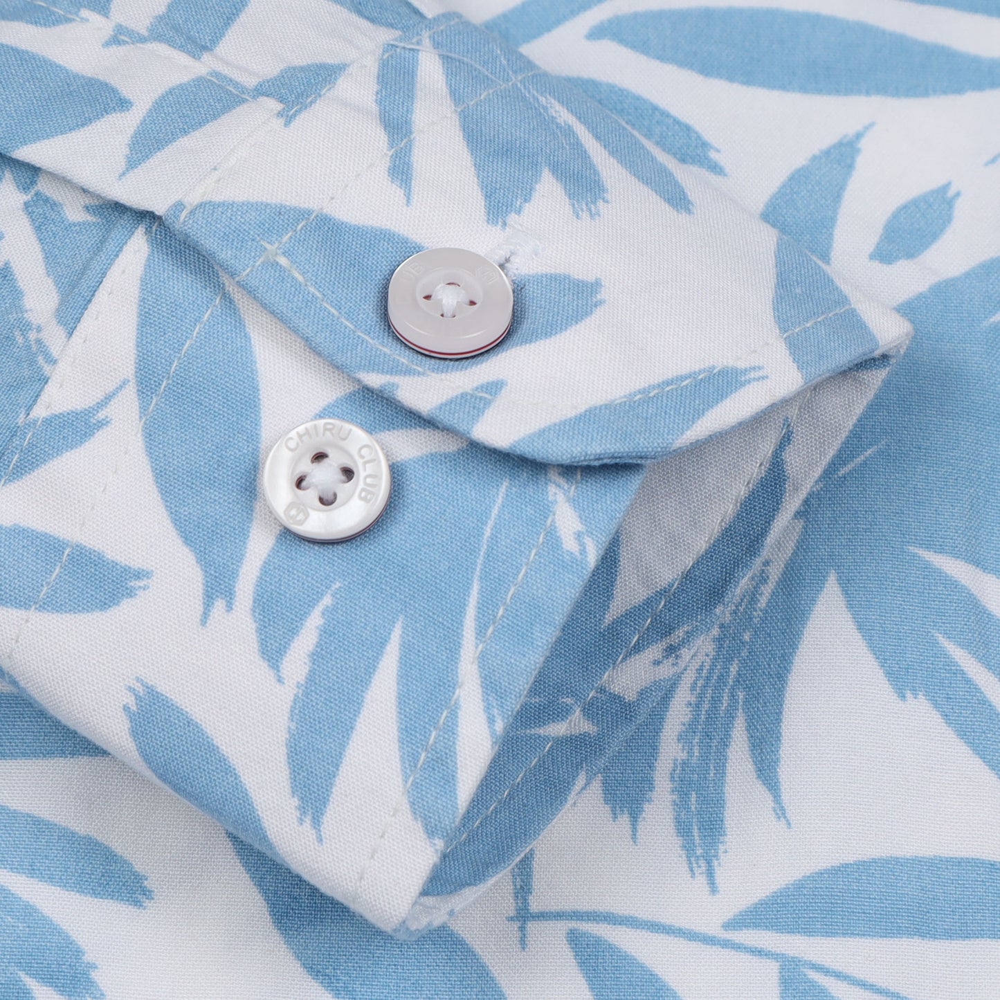 Aqua Blue Printed Rayon Shirt For Boys