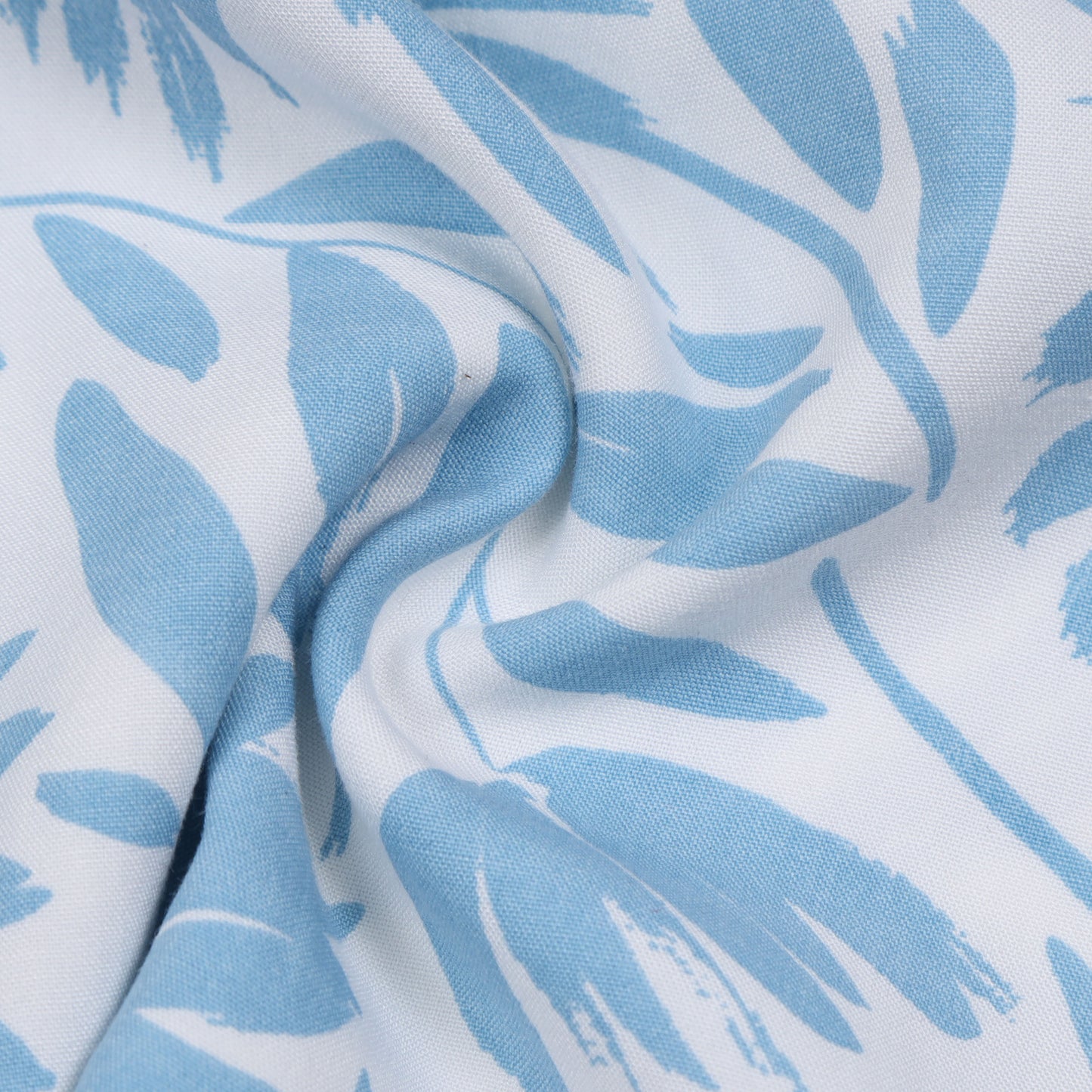 Aqua Blue Printed Rayon Shirt For Boys