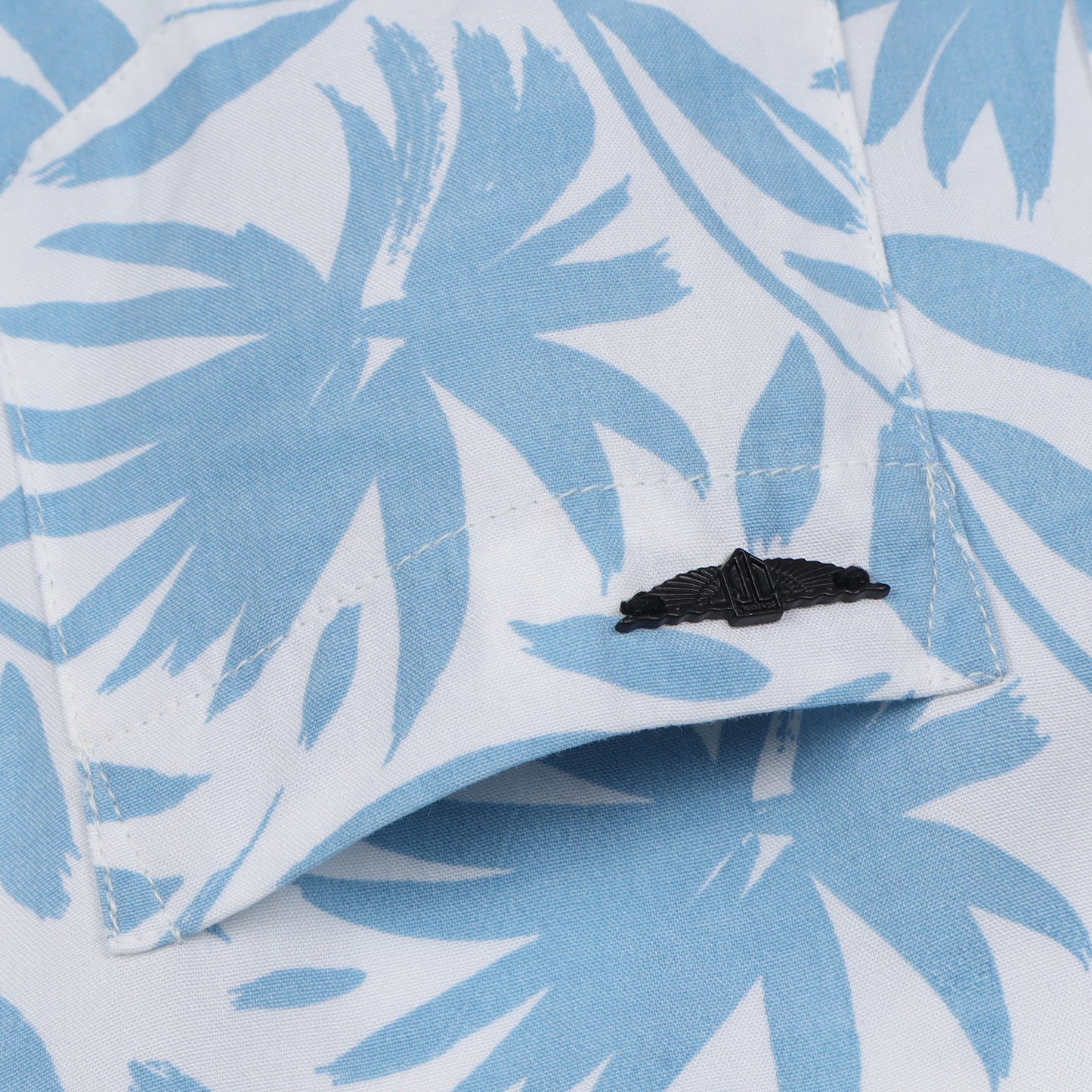 Aqua Blue Printed Rayon Shirt For Boys