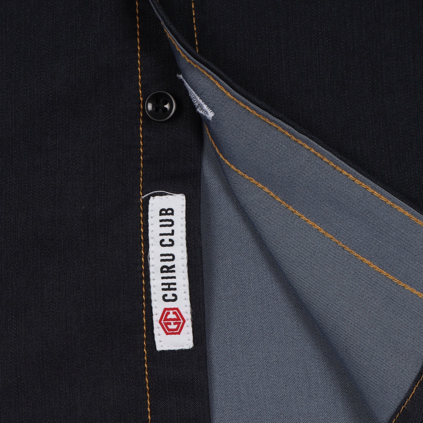 Navy Blue Denim Lycra Shirt for Boys