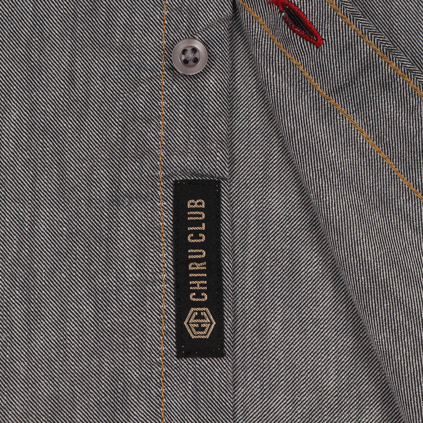 Ash Grey Denim Lycra Shirt for Boys