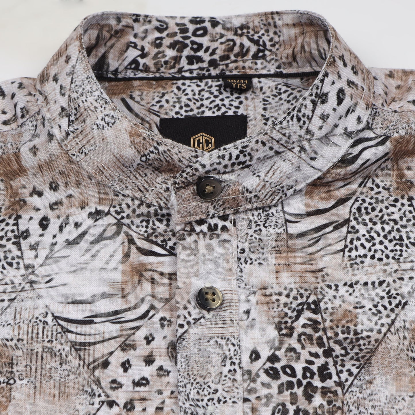 Black and Brown Rayon Digital Printed Short Kurta