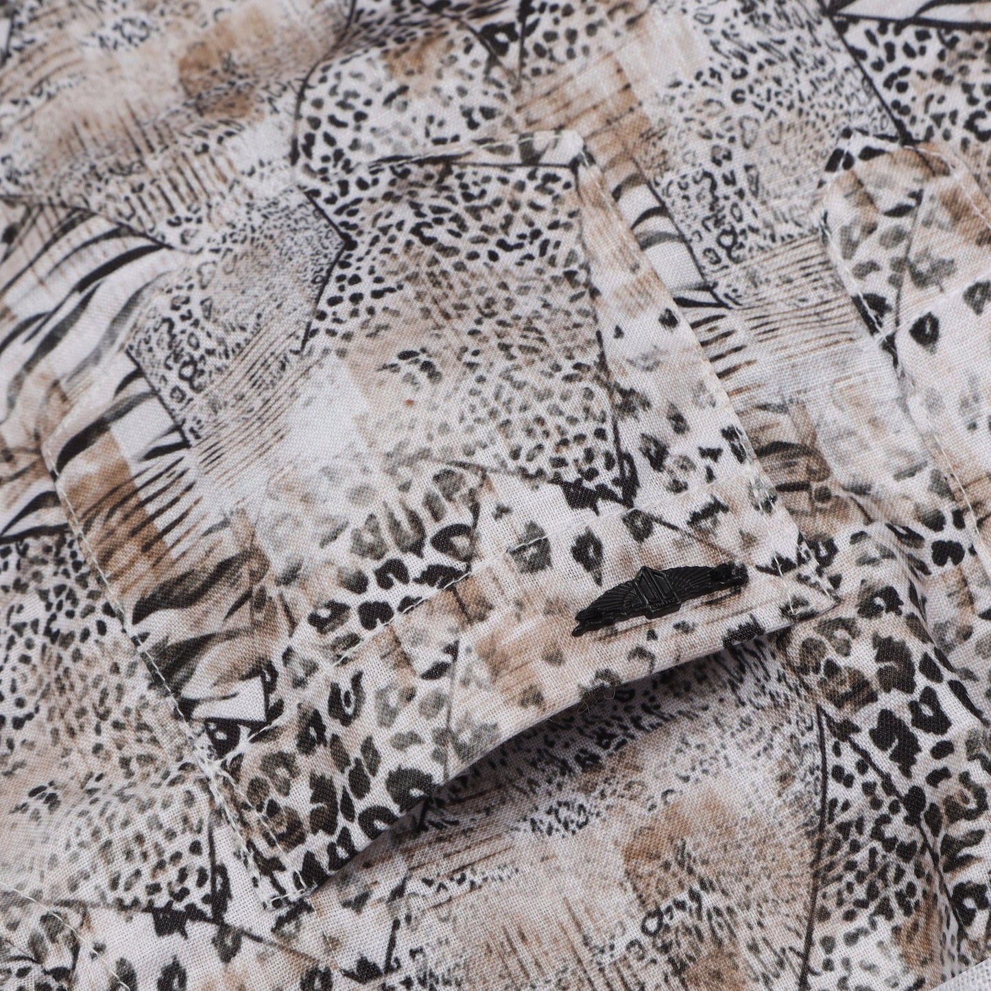 Black and Brown Rayon Digital Printed Short Kurta