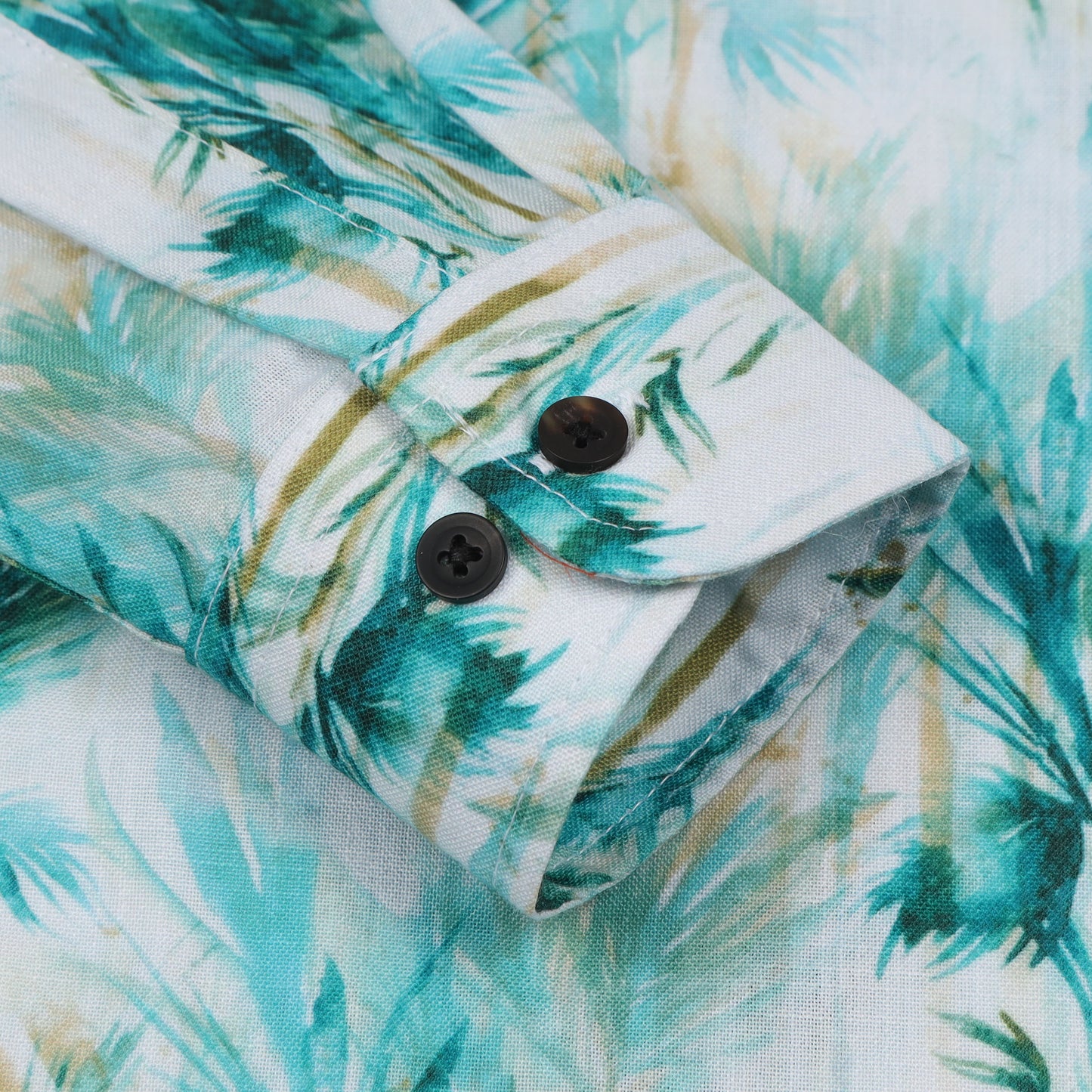 Sia Green Colour Poplin Lycra Printed Shirt for Boys