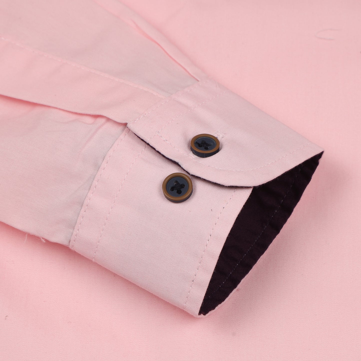 Pink Cotton Lycra Solid Shirt for Boys