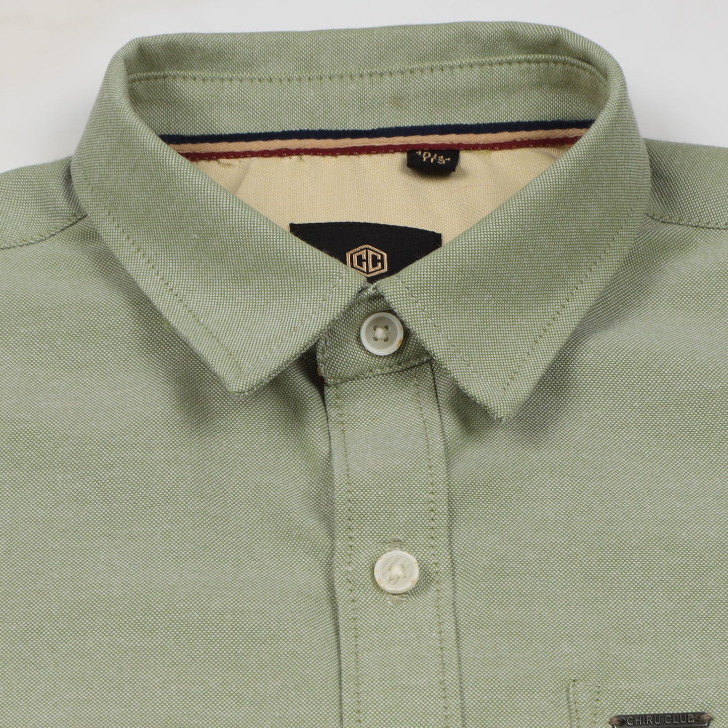 Pista Green Yarn Dyed Oxford Shirt for Boys