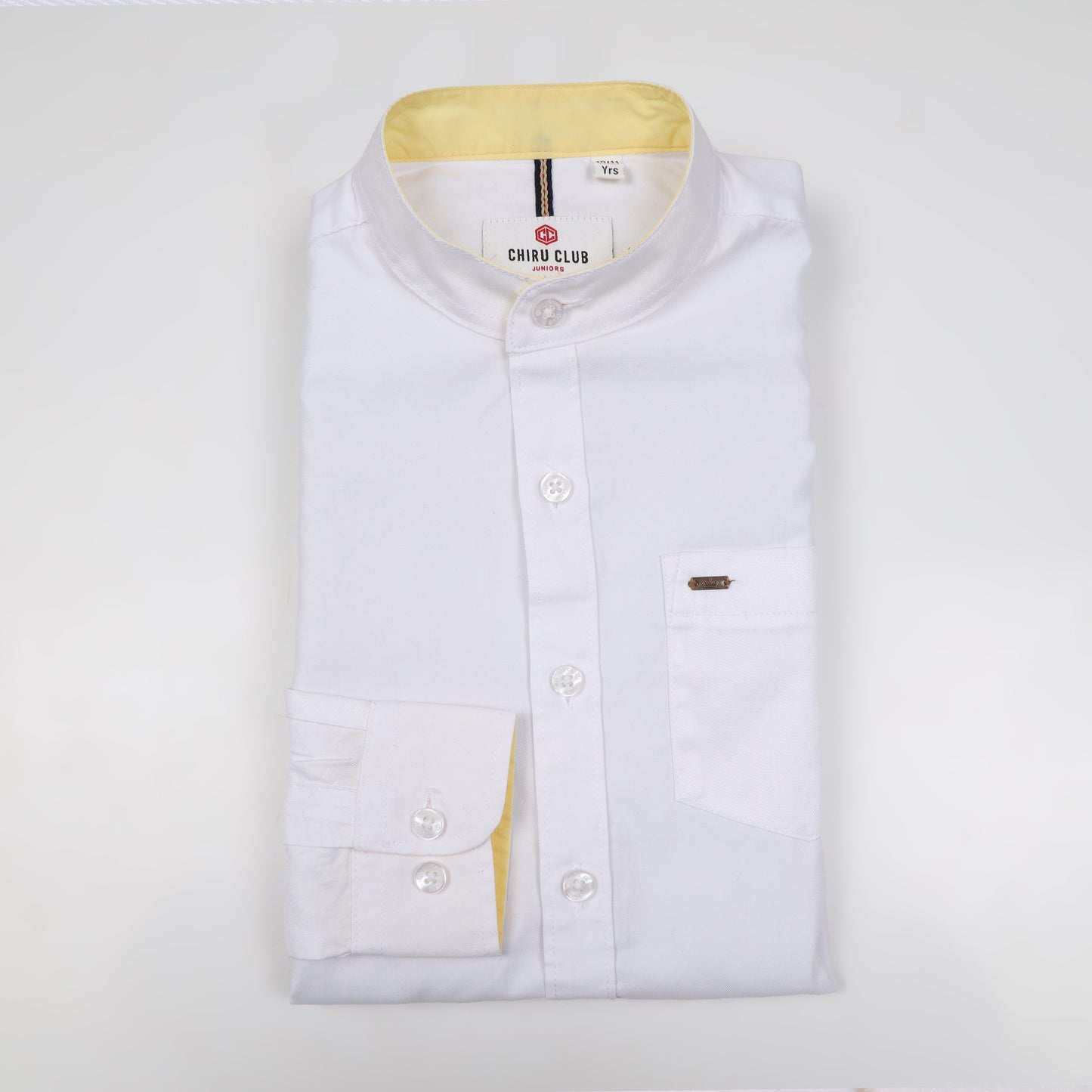 White Supima Cotton Solid Shirt for Boys