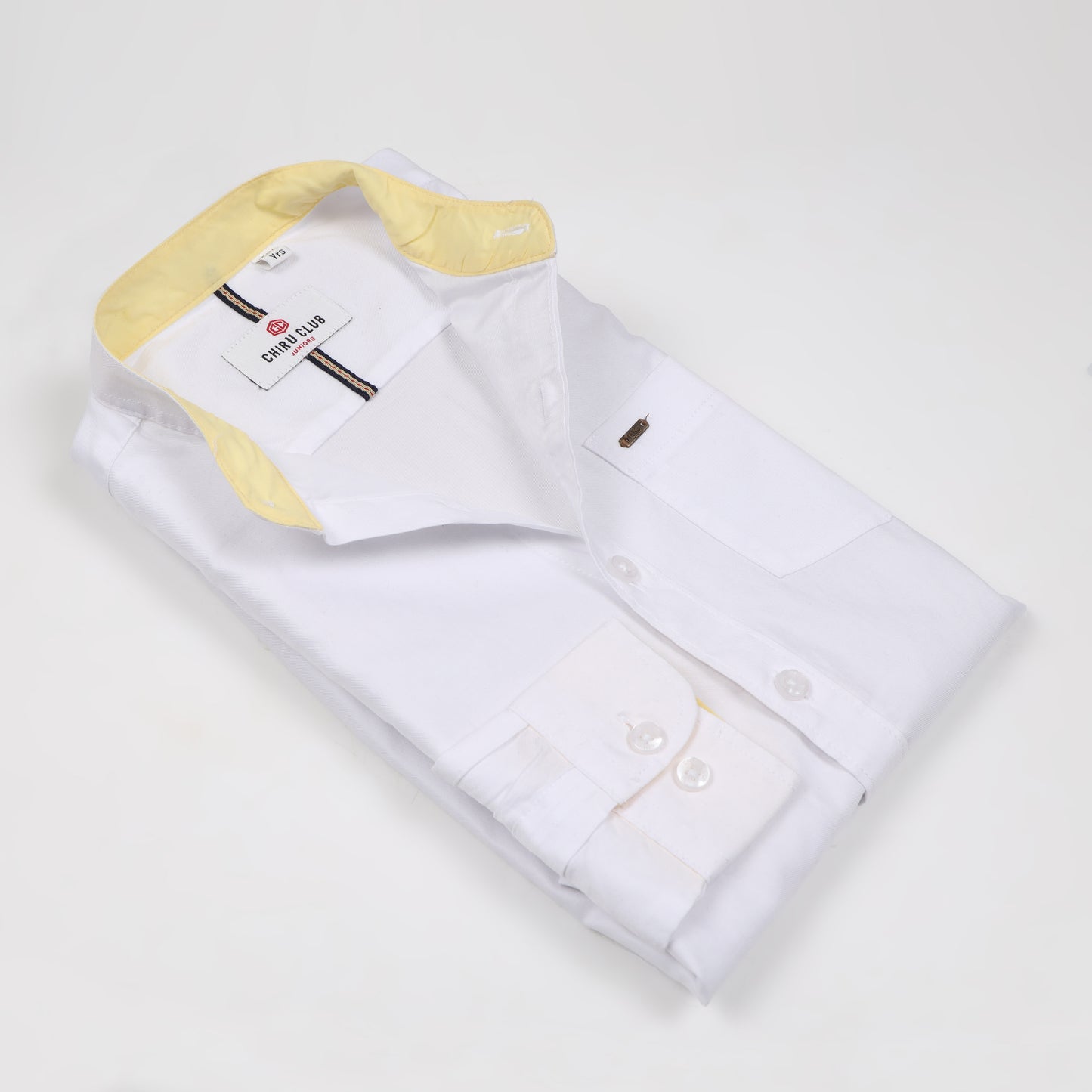 White Supima Cotton Solid Shirt for Boys
