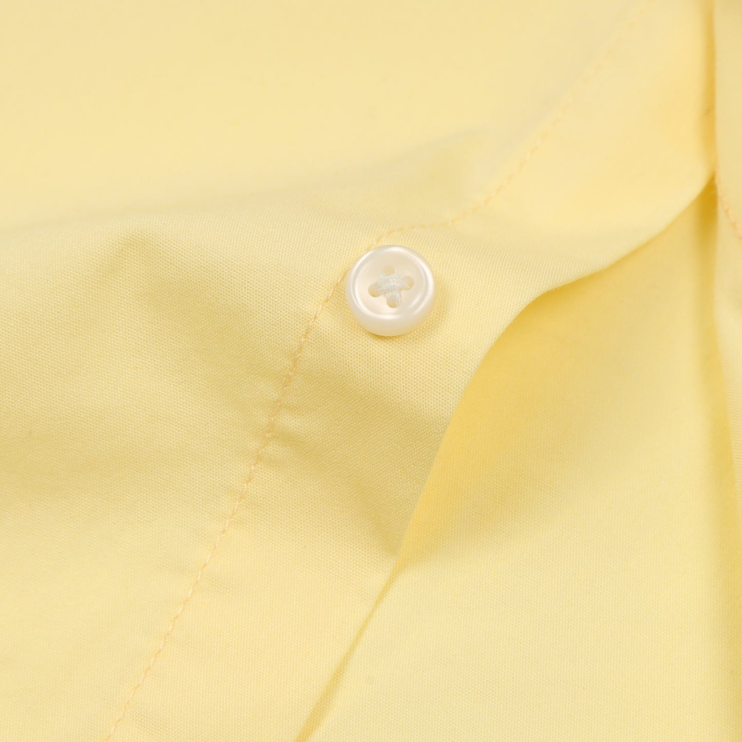 Yellow Poplin Lycra Solid Shirt for Boys