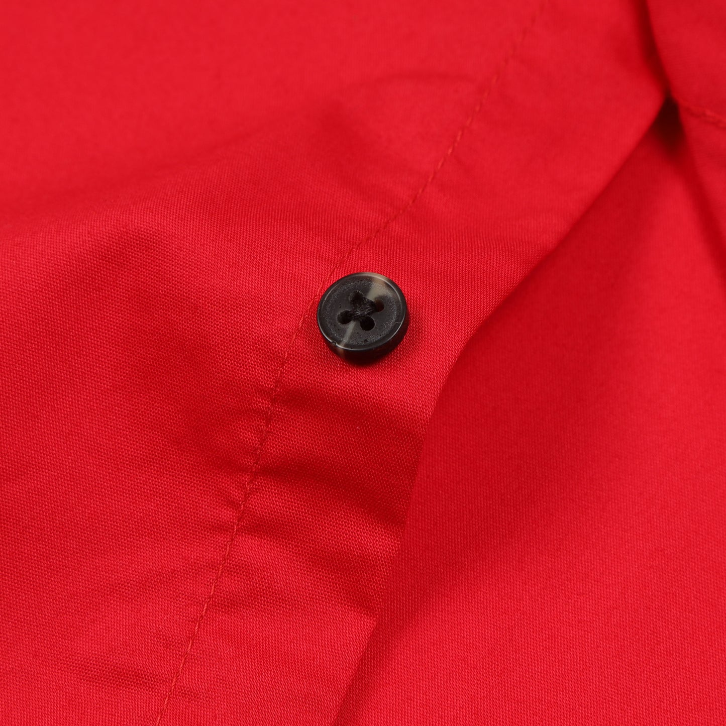 Red Poplin Lycra Solid Shirt for Boys