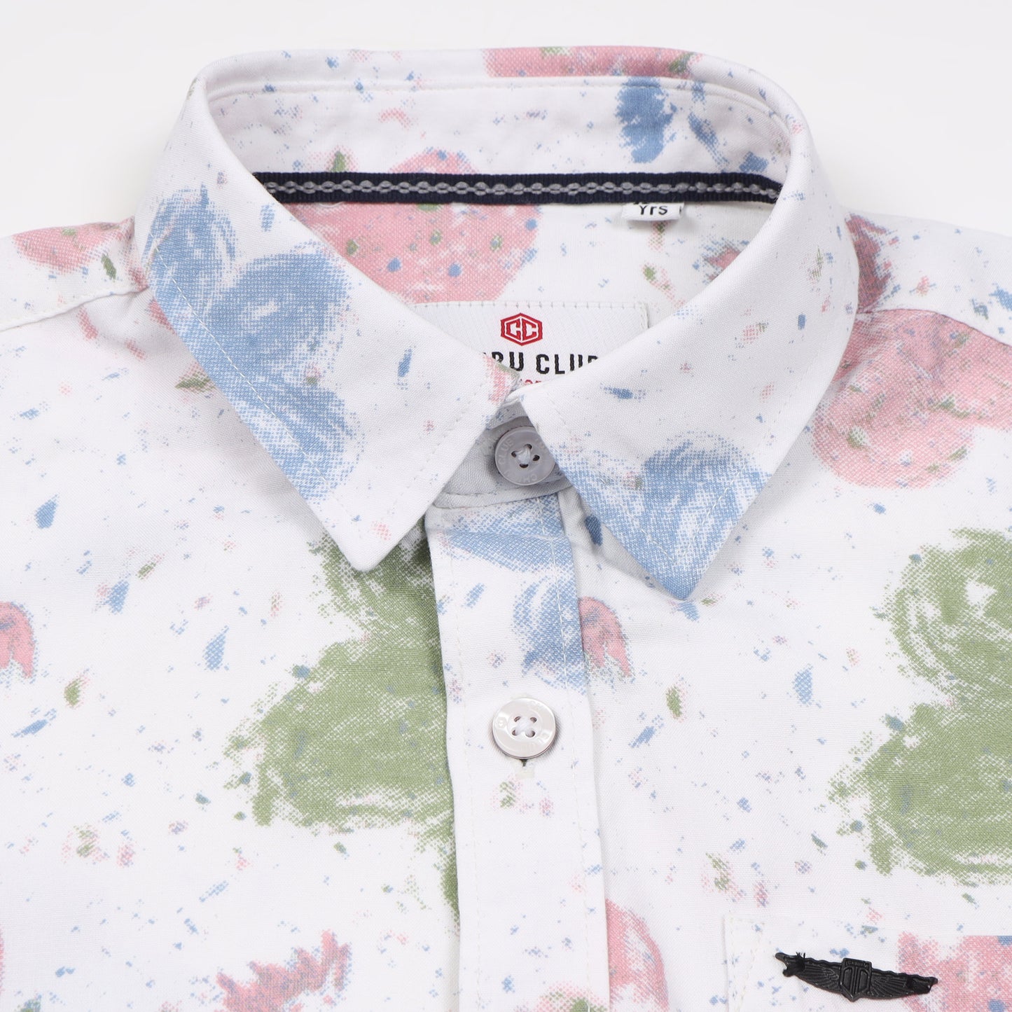 Peach Green Printed Multicolored Rayon Shirt for Boys