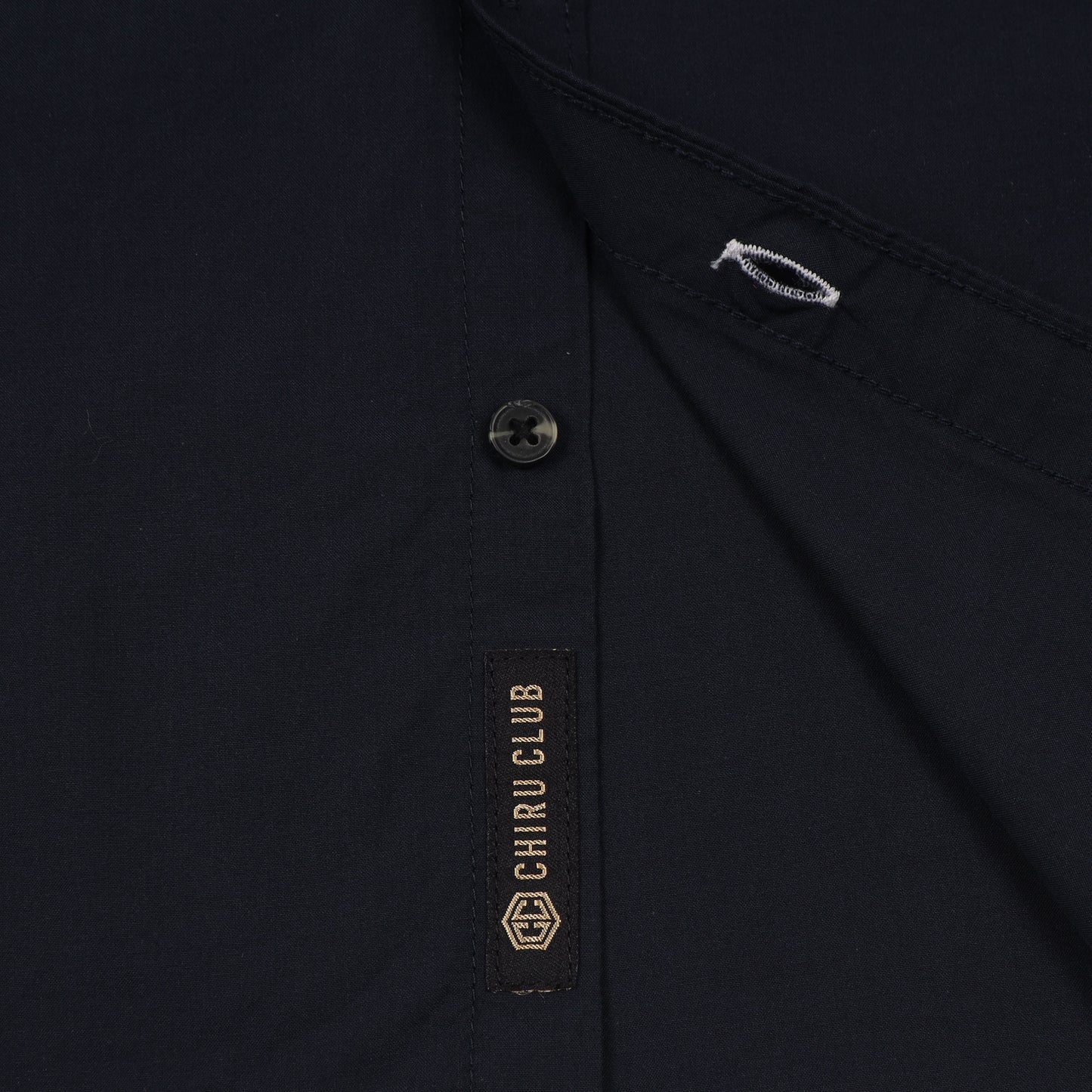 Navy Blue Solid Shirt for Boys