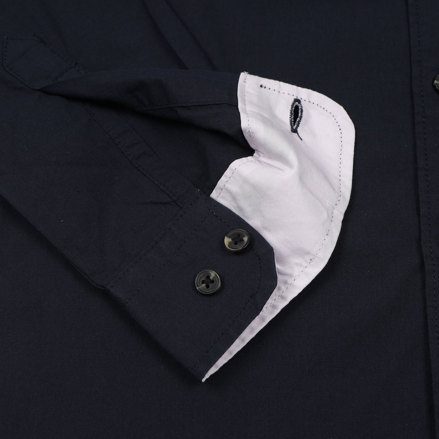 Navy Blue Solid Shirt for Boys