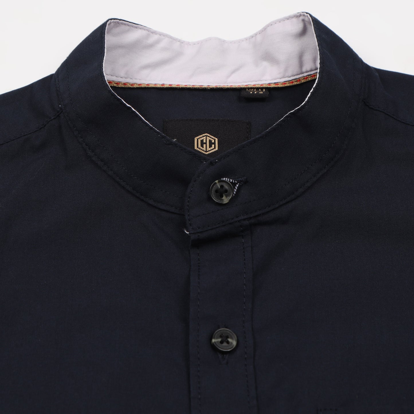 Navy Blue Solid Shirt for Boys