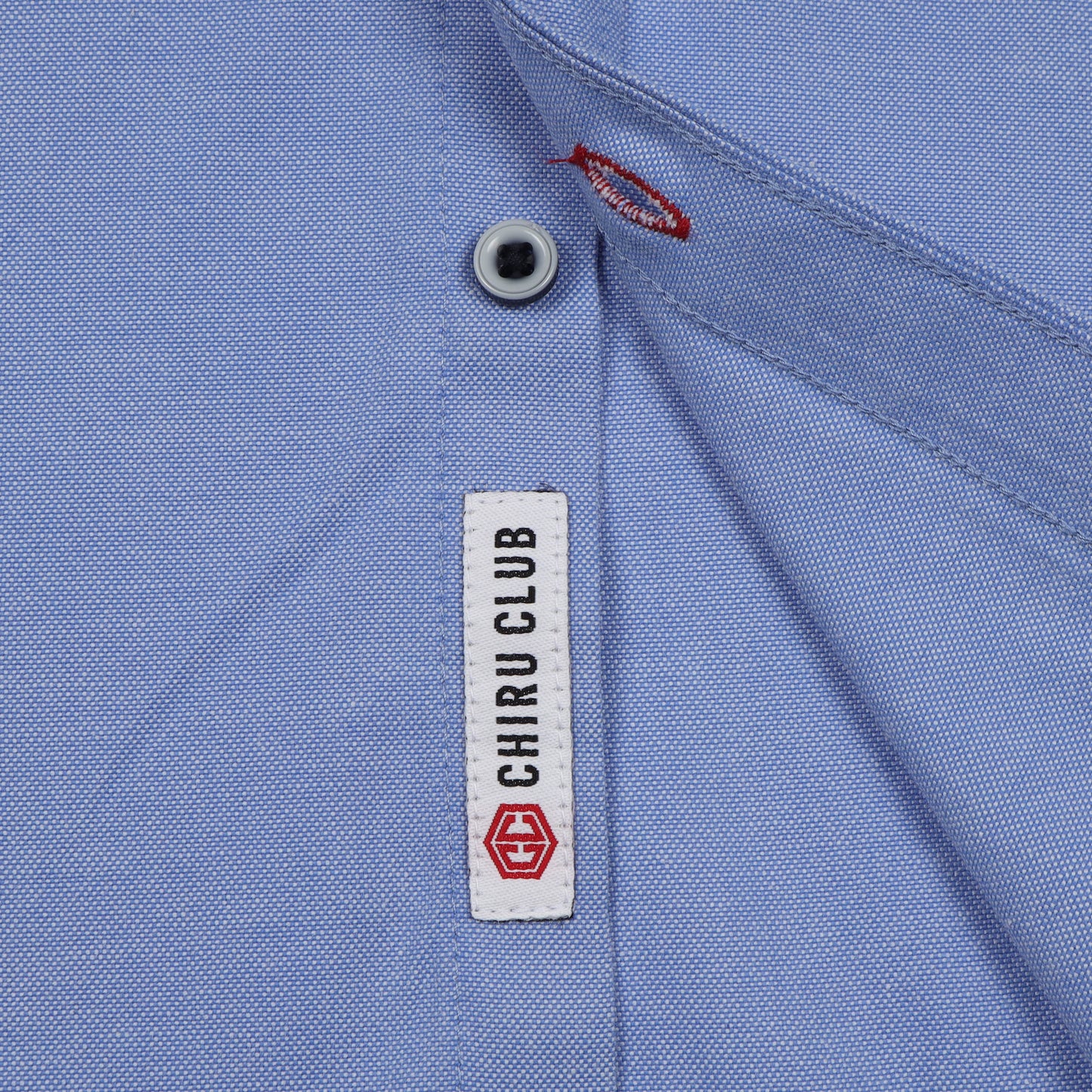 Sky Blue Yarn Dyed Oxford Solid Shirt for Boys