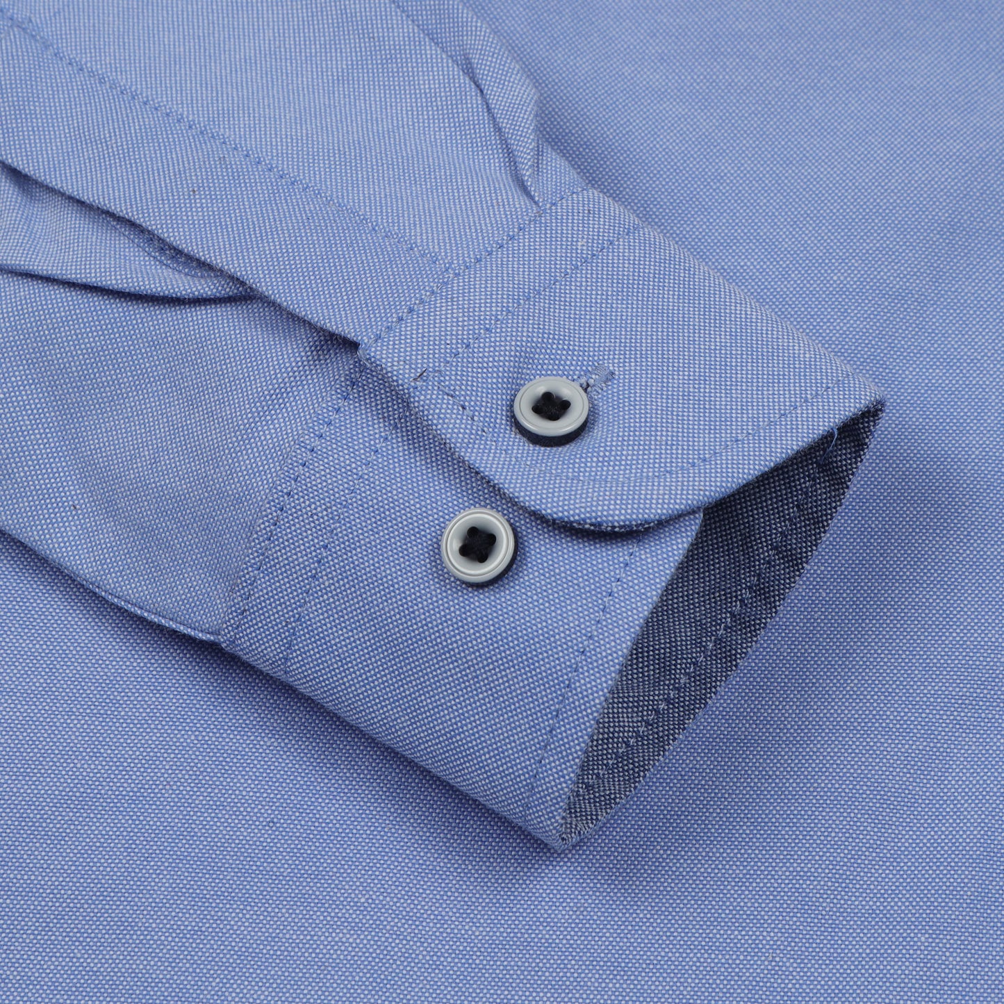 Sky Blue Yarn Dyed Oxford Solid Shirt for Boys
